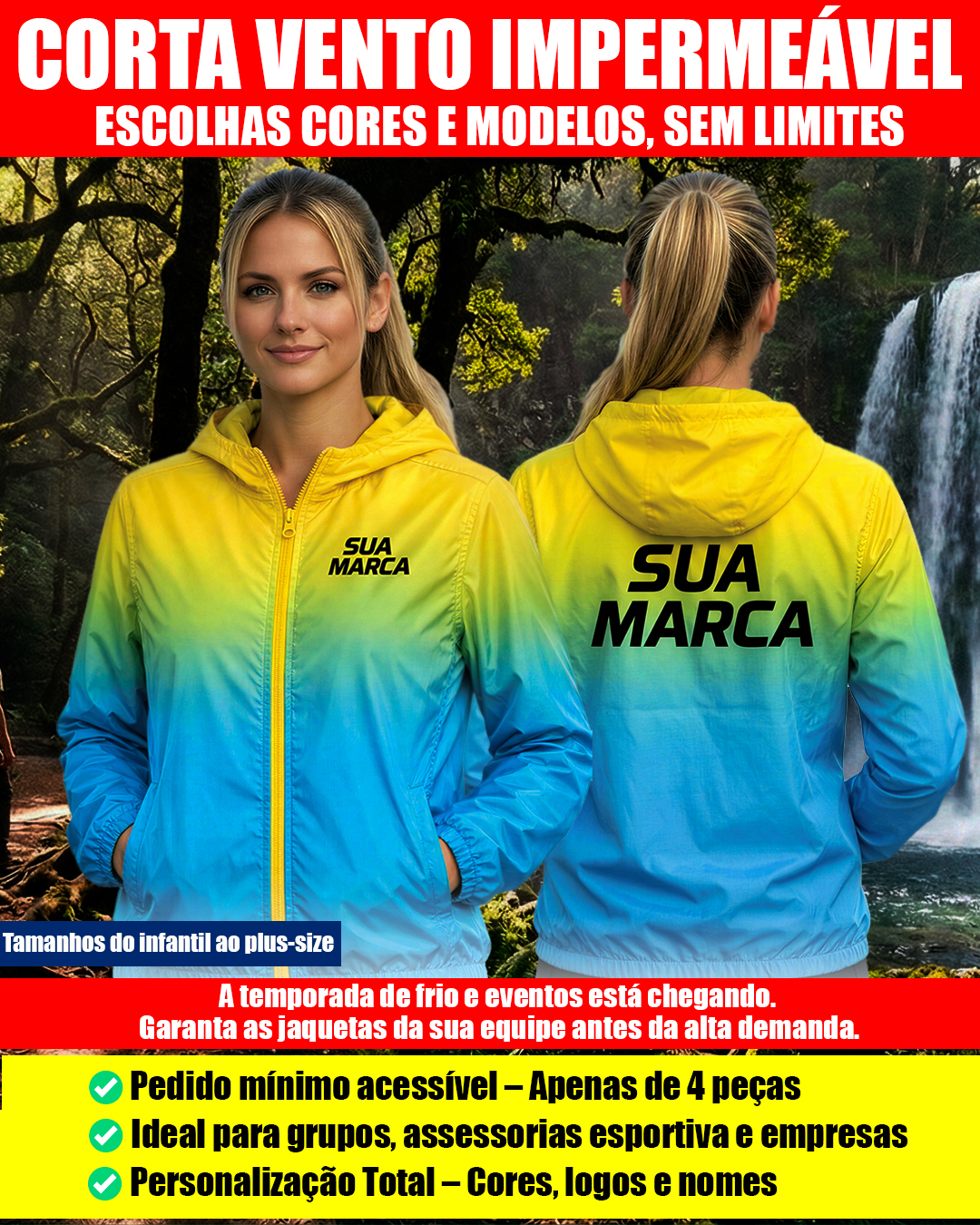 Loja customsports Facebook ad: O frio está chegando… sua equipe já está…