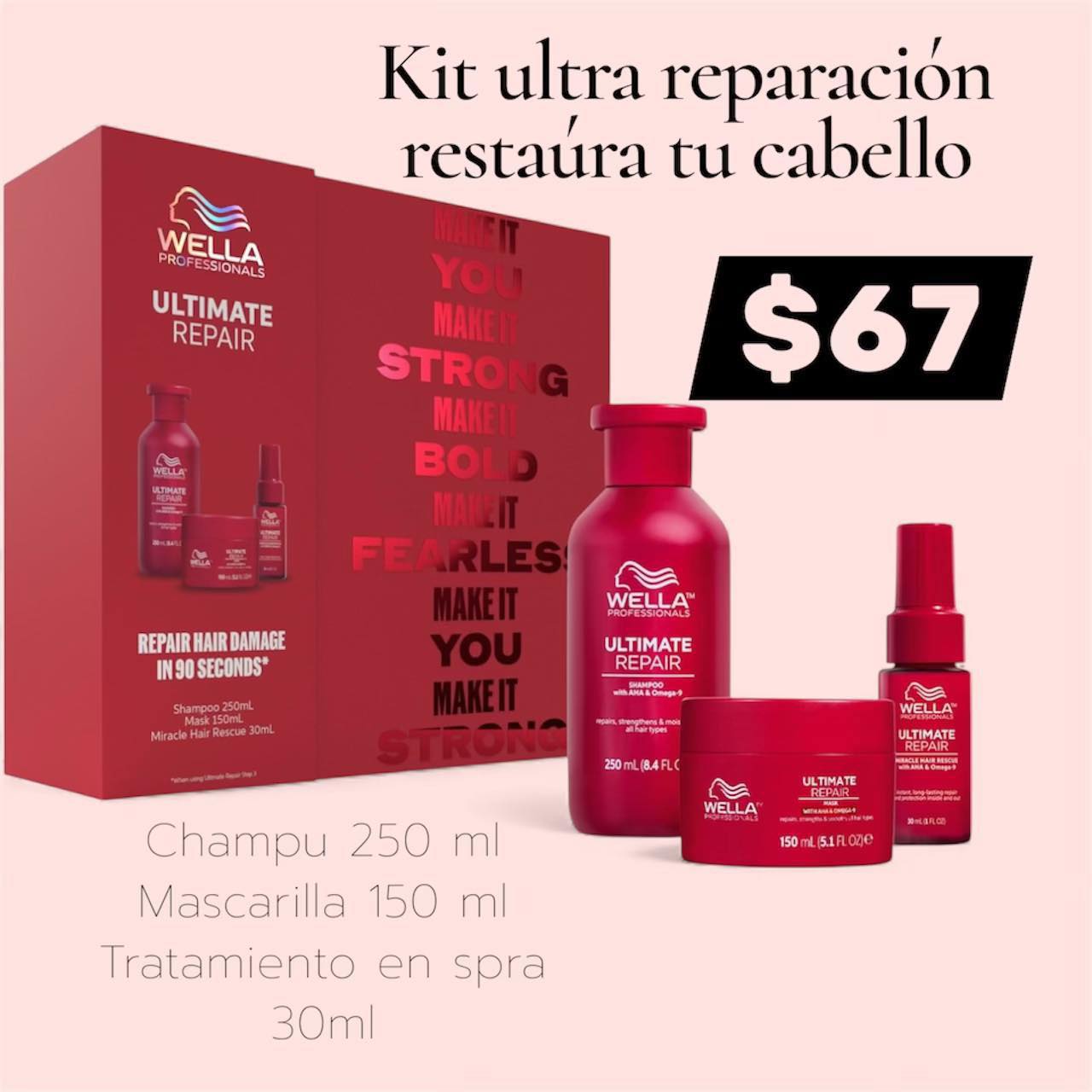 Piu Bella suc. mascotas Facebook ad: promociones de productos para tu cabello