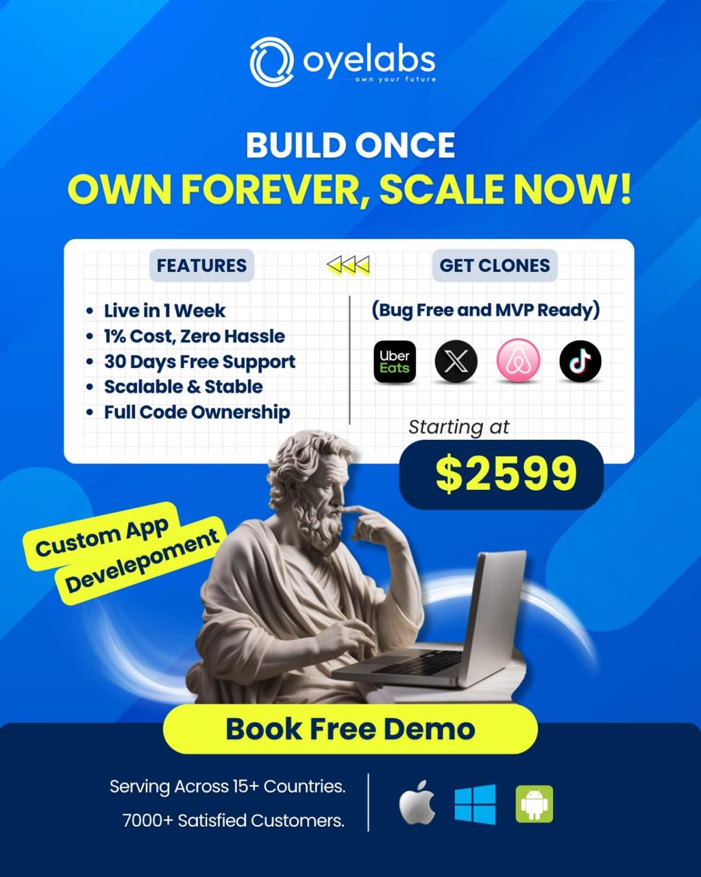 Oyelabs Facebook ad: Why spend $50k+ building from scratch when you…