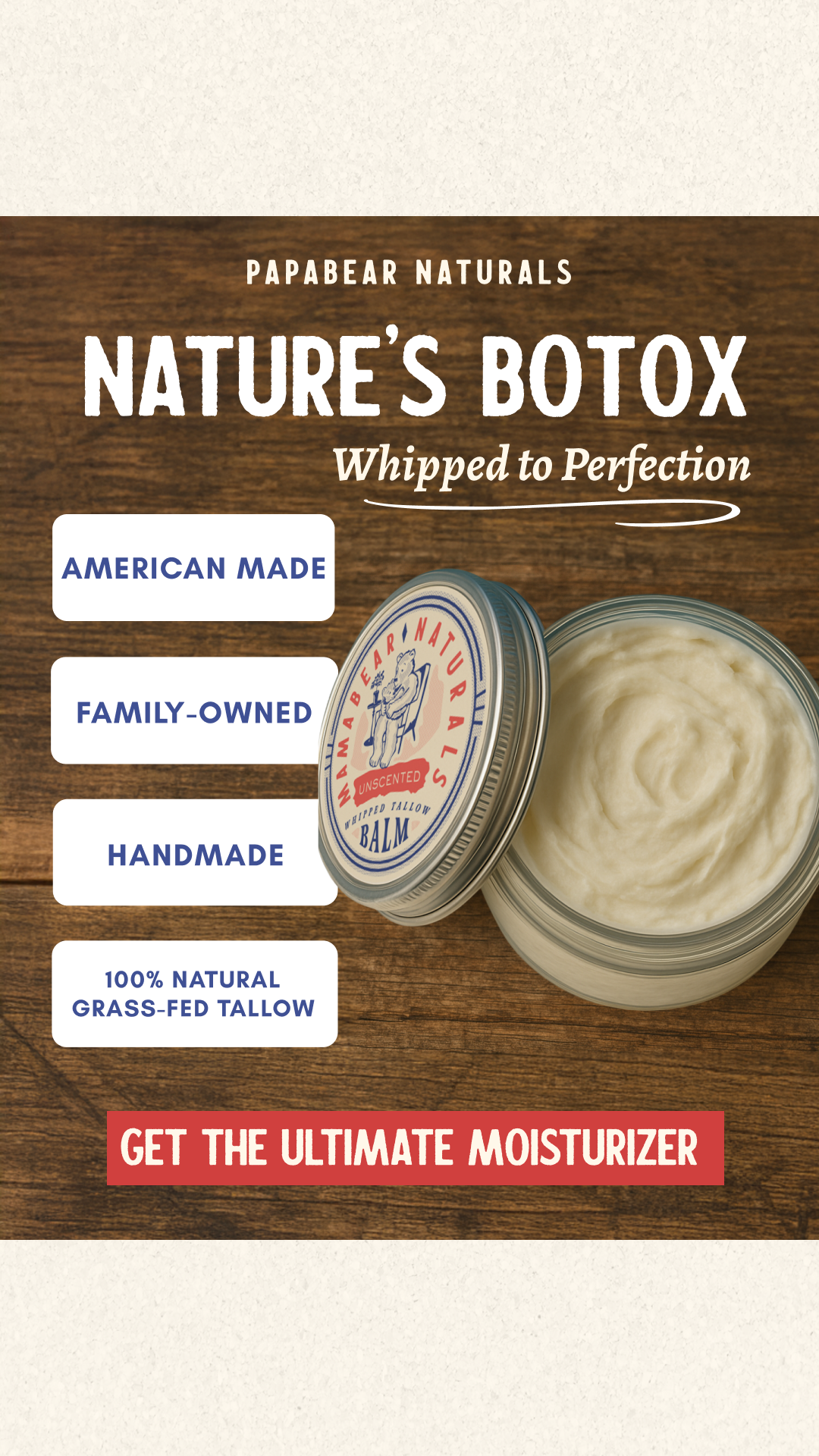 Papabear Naturals Facebook ad