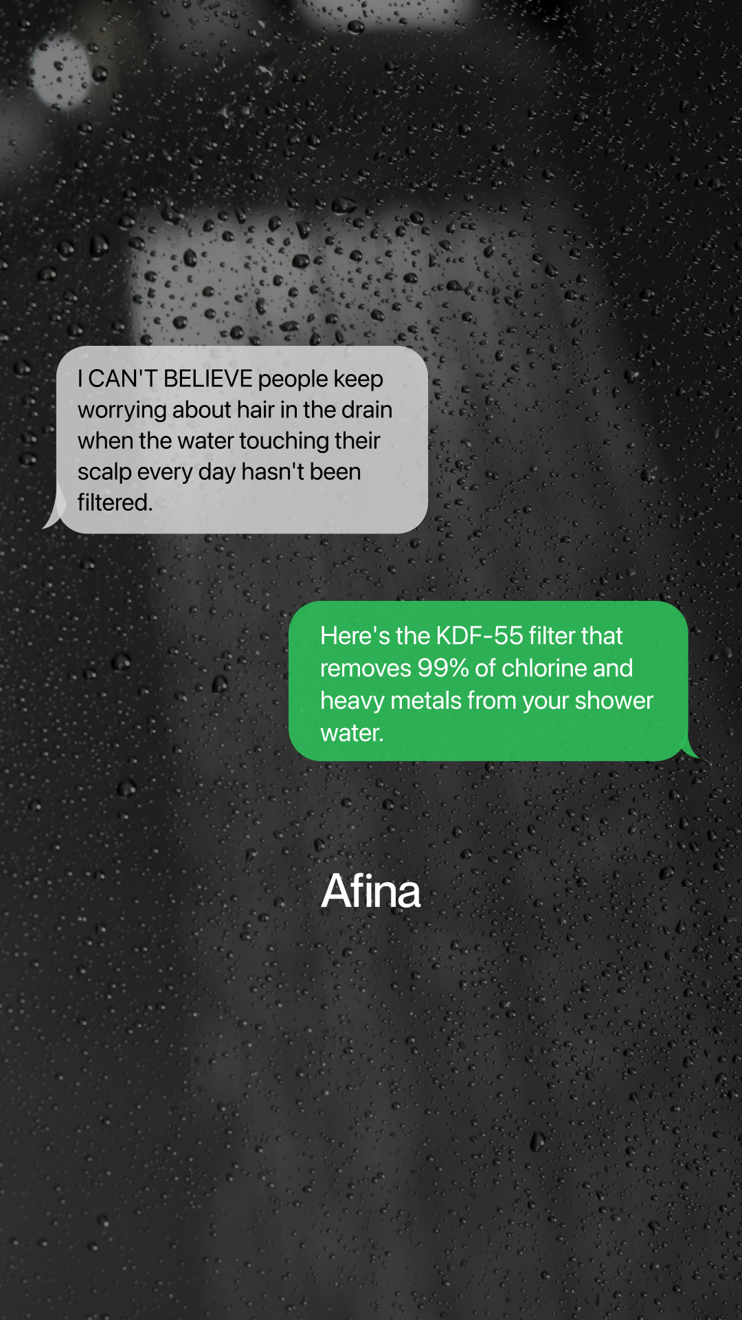 Afina Water Wellness Facebook ad