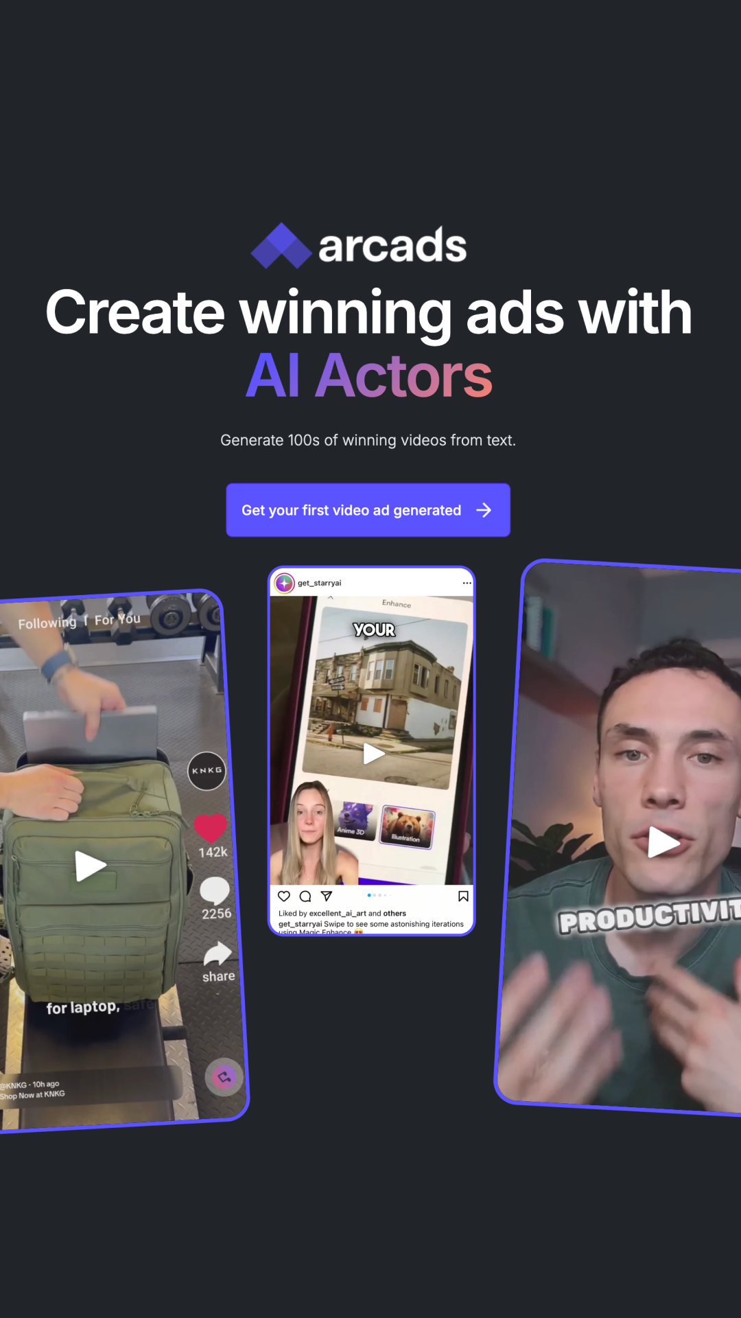 Arcads AI Facebook ad