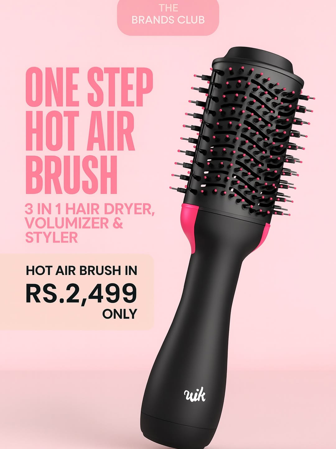 The Brands Club Facebook ad: Dryer + Straightener In One