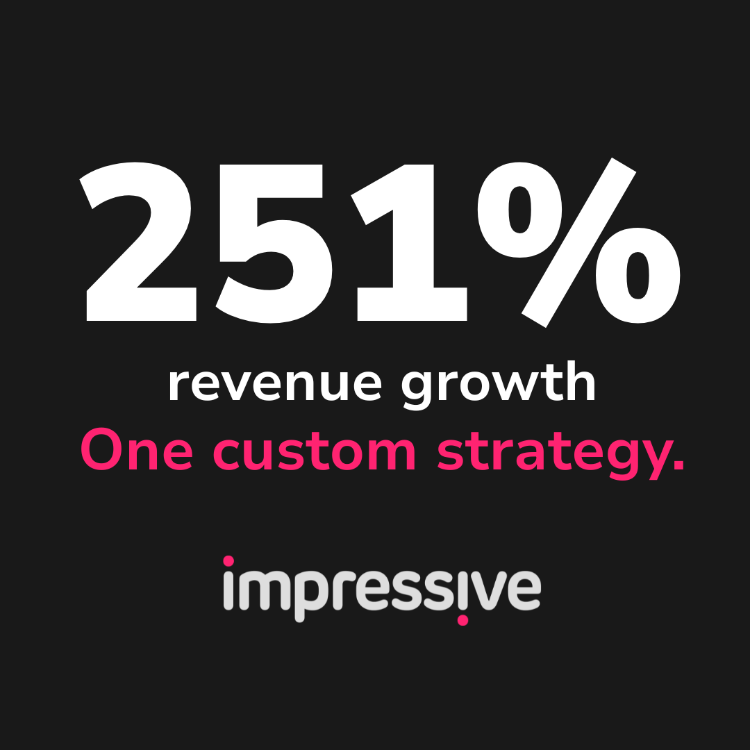 Impressive Facebook ad: 251% Revenue Growth. One Custom Strategy.