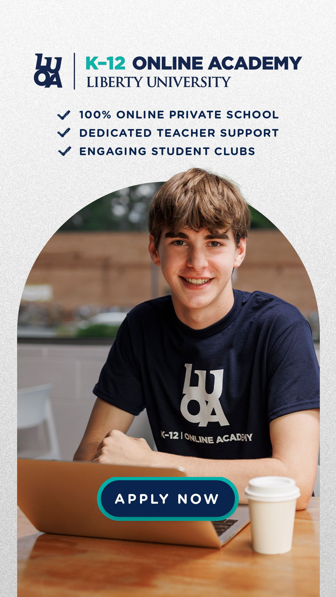 Liberty University Online Academy K-12 Facebook ad