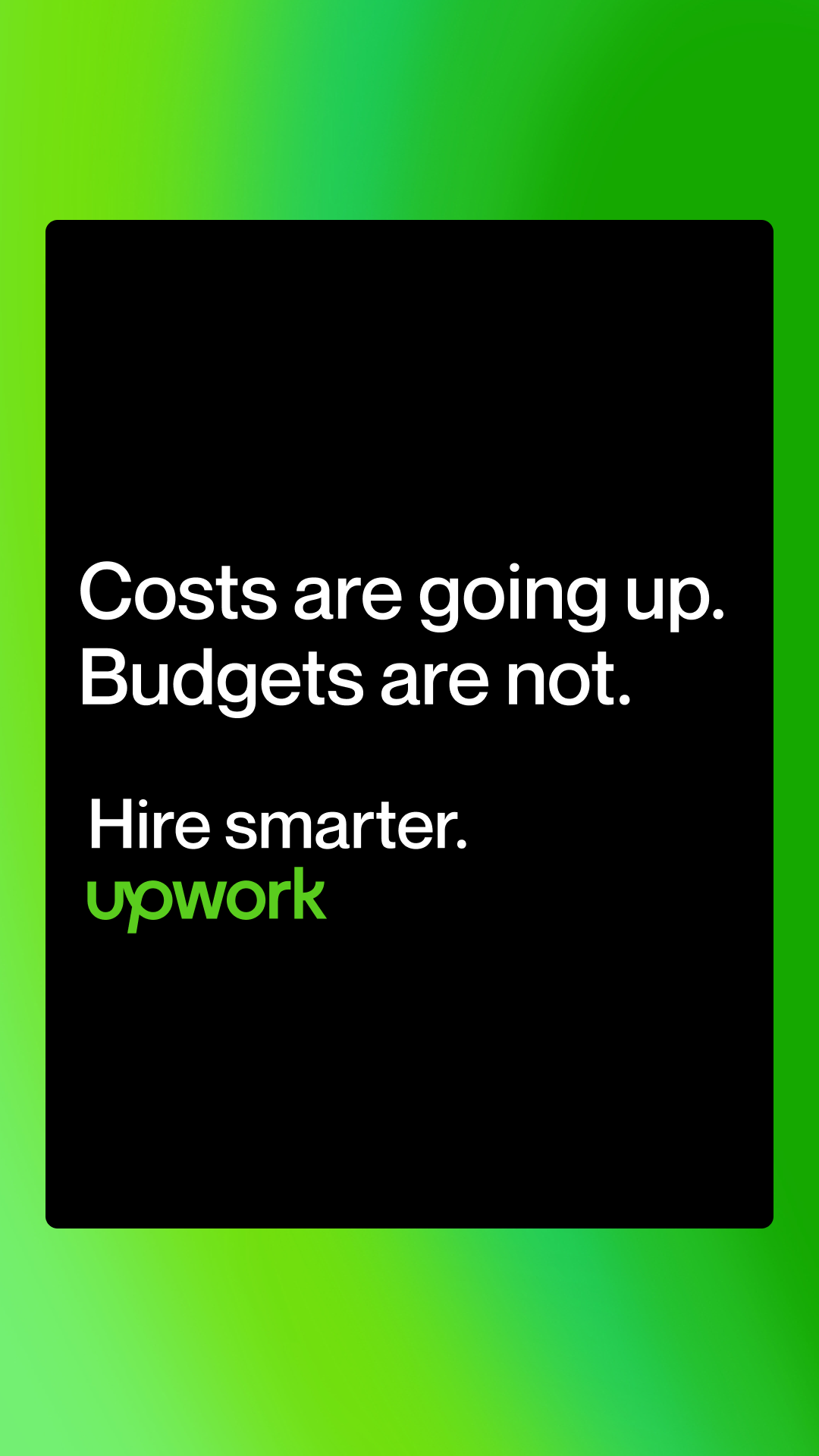 Upwork Facebook ad