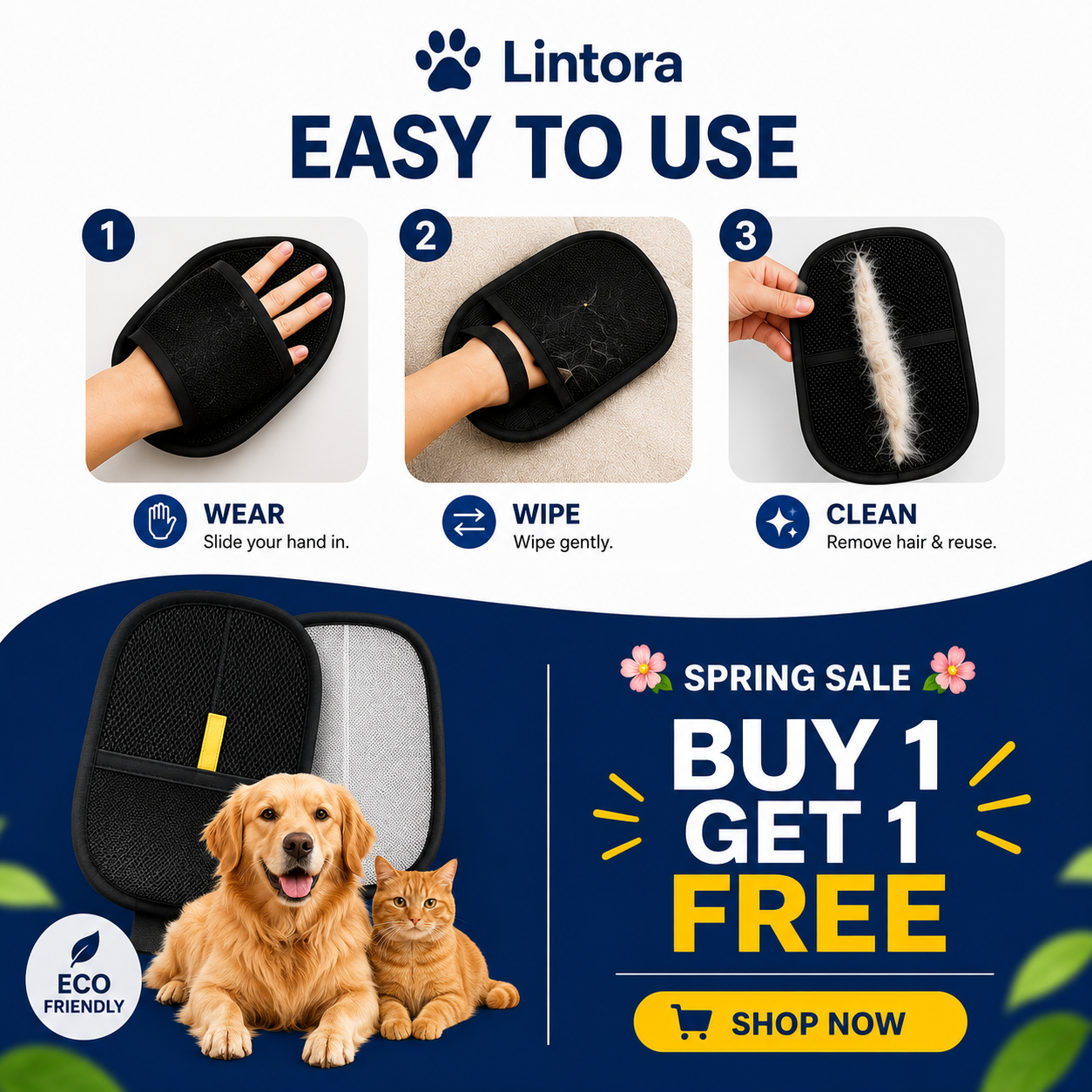 Lintorapet Facebook ad: 50% Off Plus Buy 1 Get 1 Free