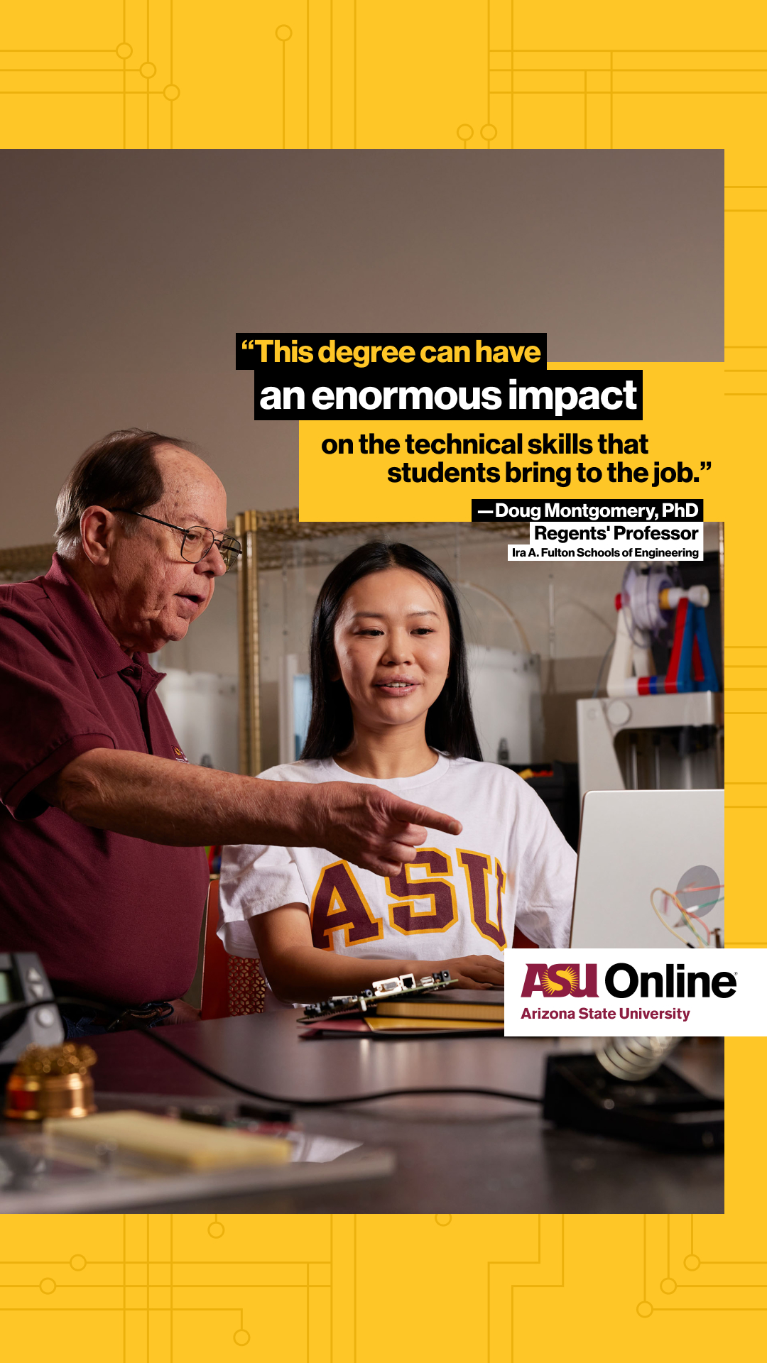 ASU Online Facebook ad
