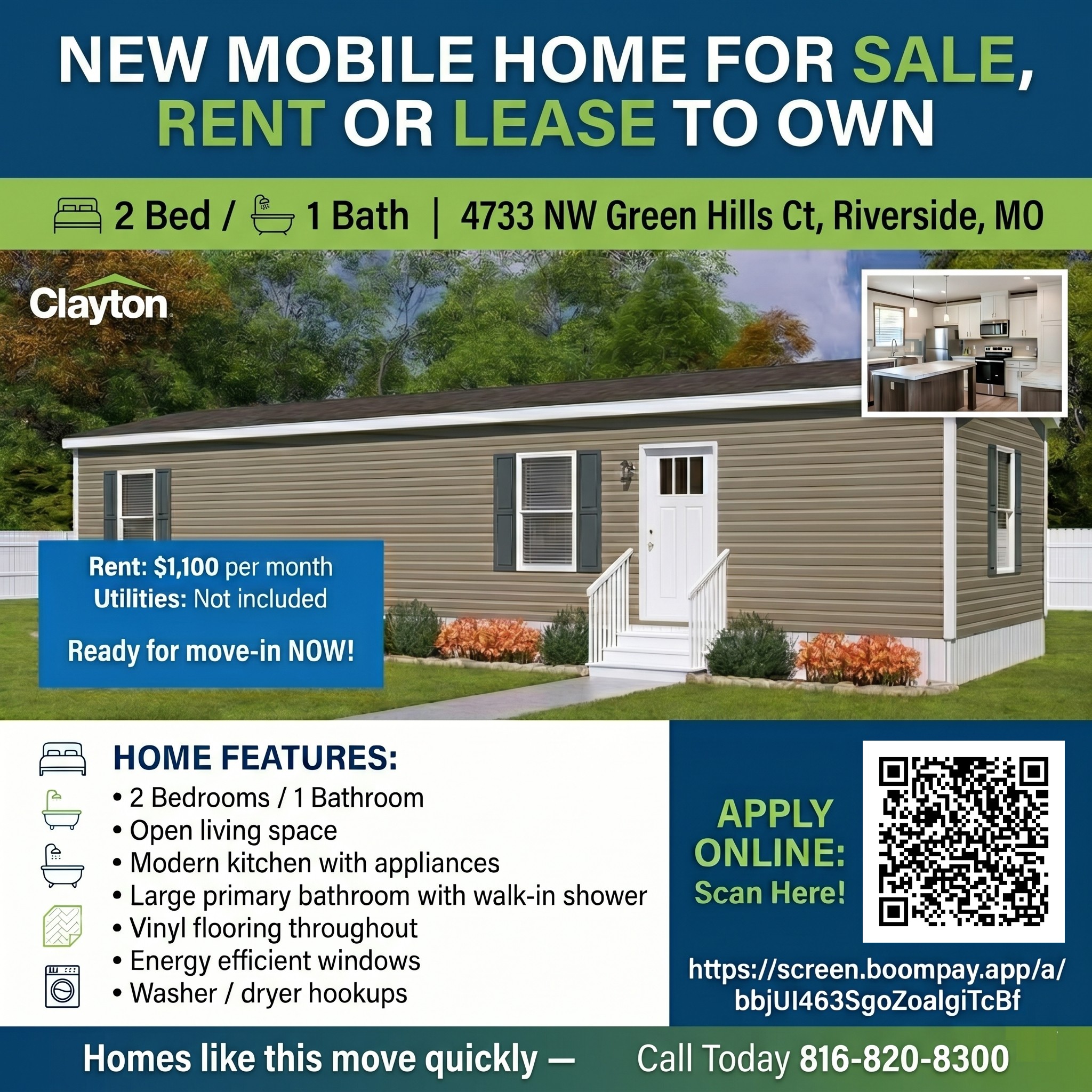 Brandy Quinlan Facebook ad: 2 Beds 1 Bath House