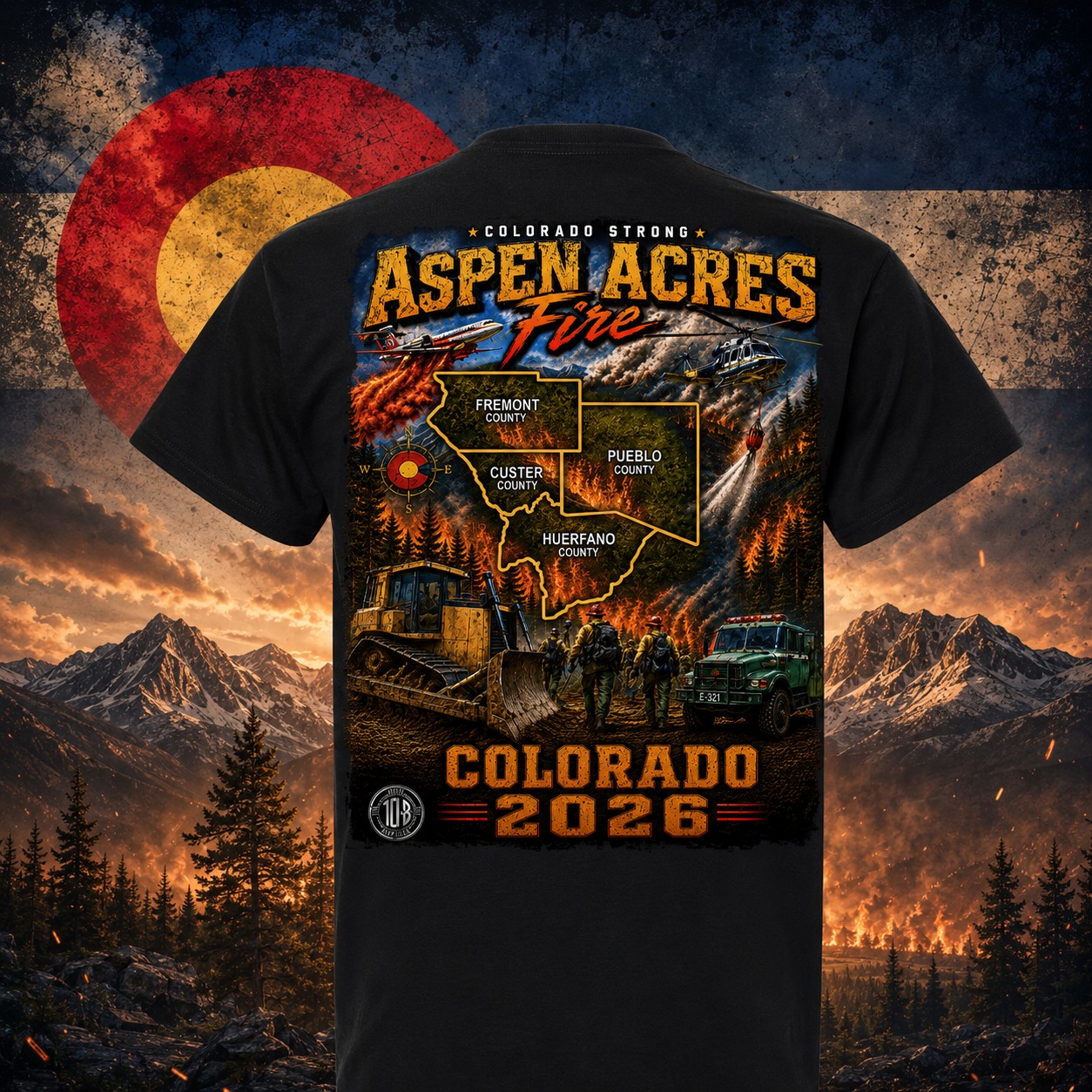 RUSH TEN EIGHT Facebook ad: ASPEN ACRES FIRE, COLORADO 2026