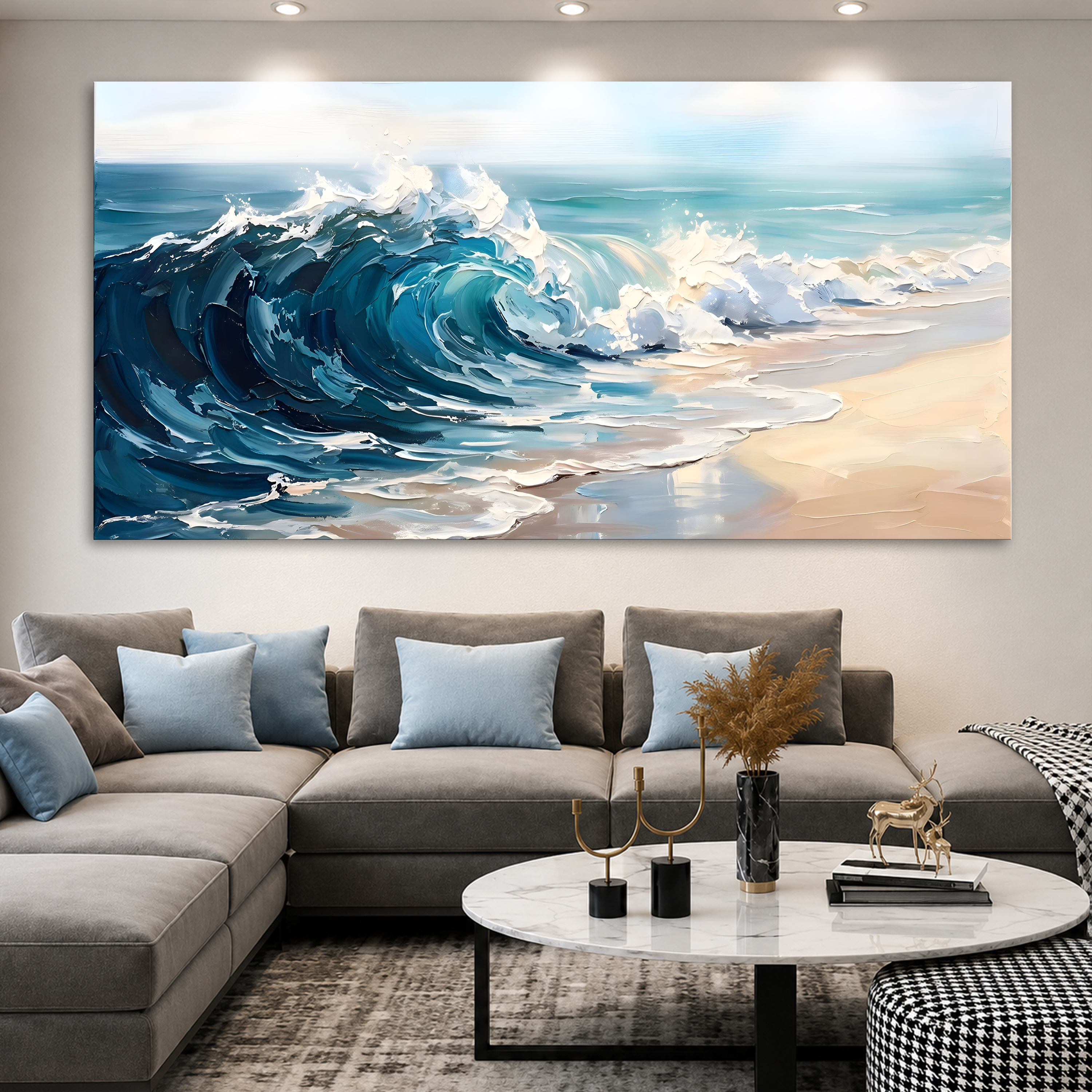 Tailored Canvases - Personalized Art Facebook ad: Ocean Tide Escape | Made in the USA | Ships Fast