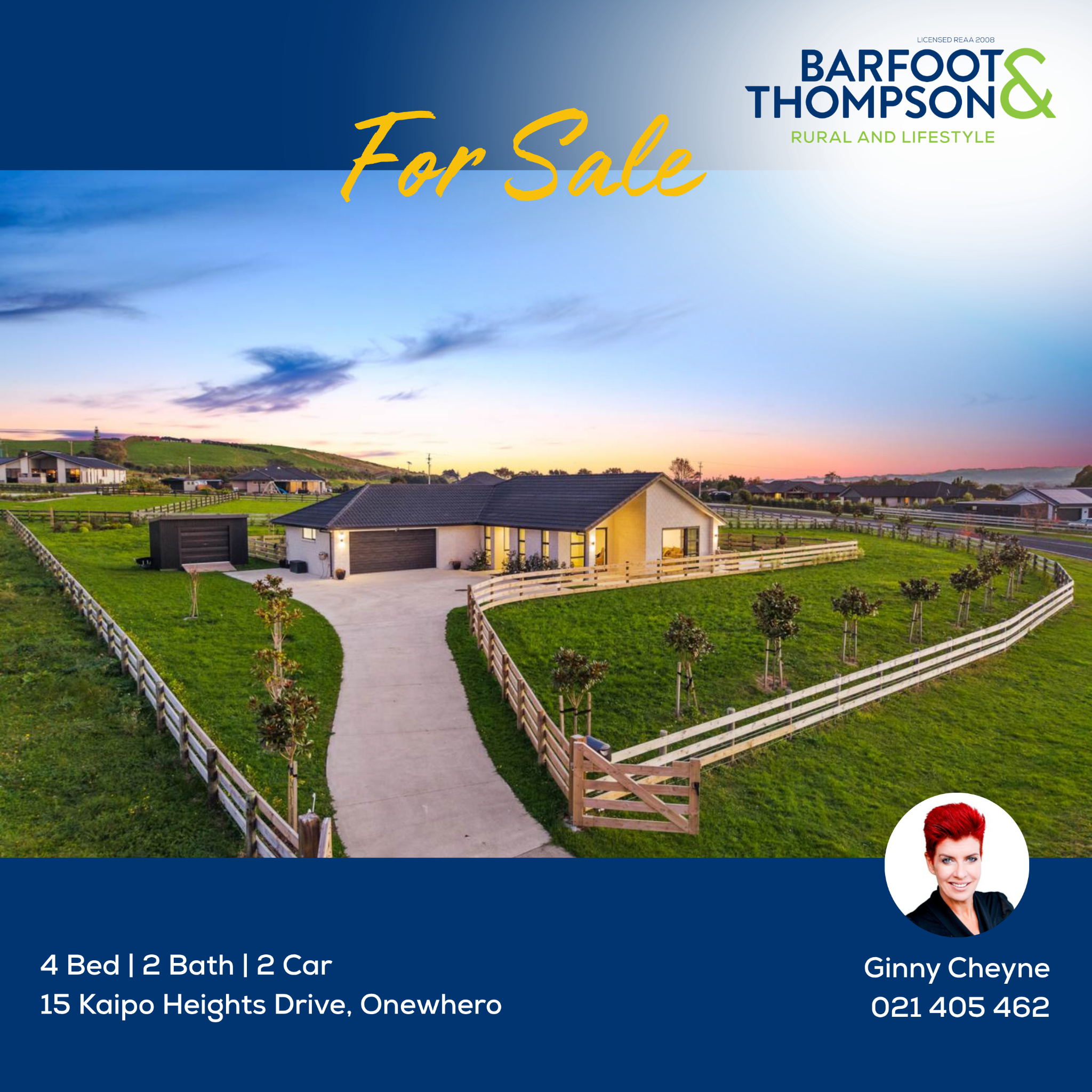 Ginny Cheyne - Lifestyle & Rural Real Estate Facebook ad: 15 Kaipo Heights Drive, Onewhero