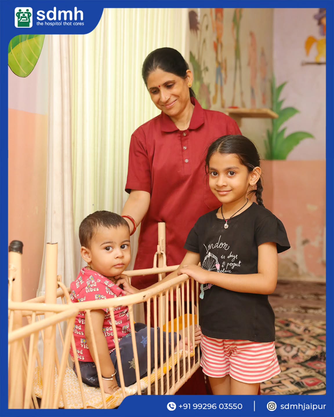 Santokba Durlabhji Memorial Hospital Facebook ad: Caring for little ones while their parents care…