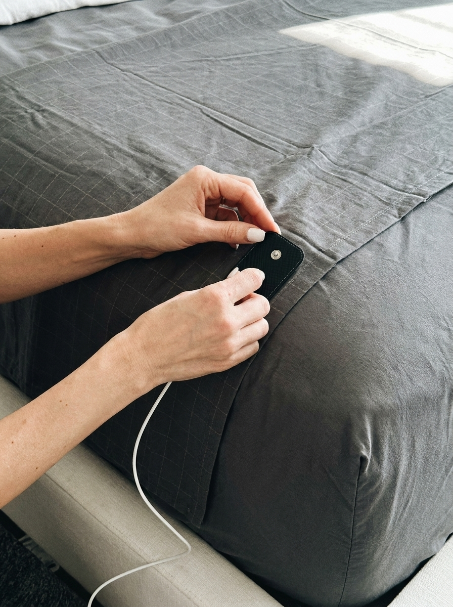 Sarah Lawson Facebook ad: Get Grounding Earthing Bed Sheets. Discover Earth…