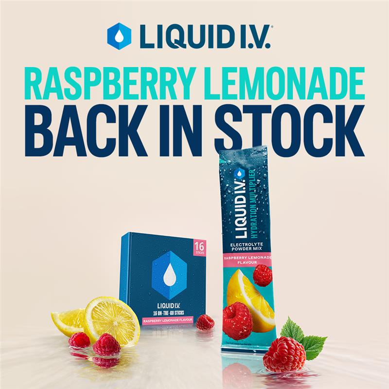 Liquid IV UK Facebook ad: When life gives you lemons… drink Raspberry Lemonade…