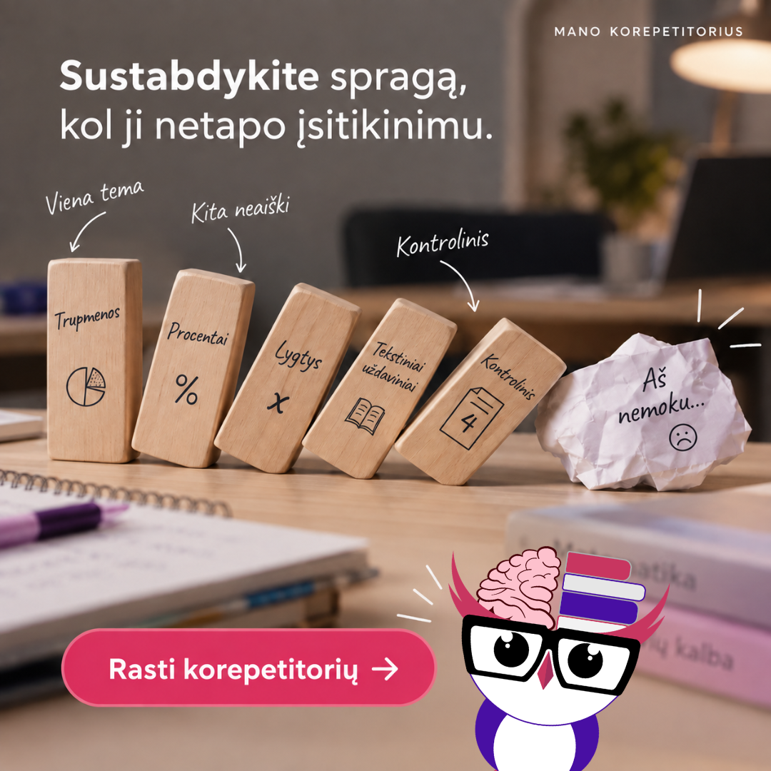 Mano korepetitorius Facebook ad: Raskite tinkamą korepetitorių