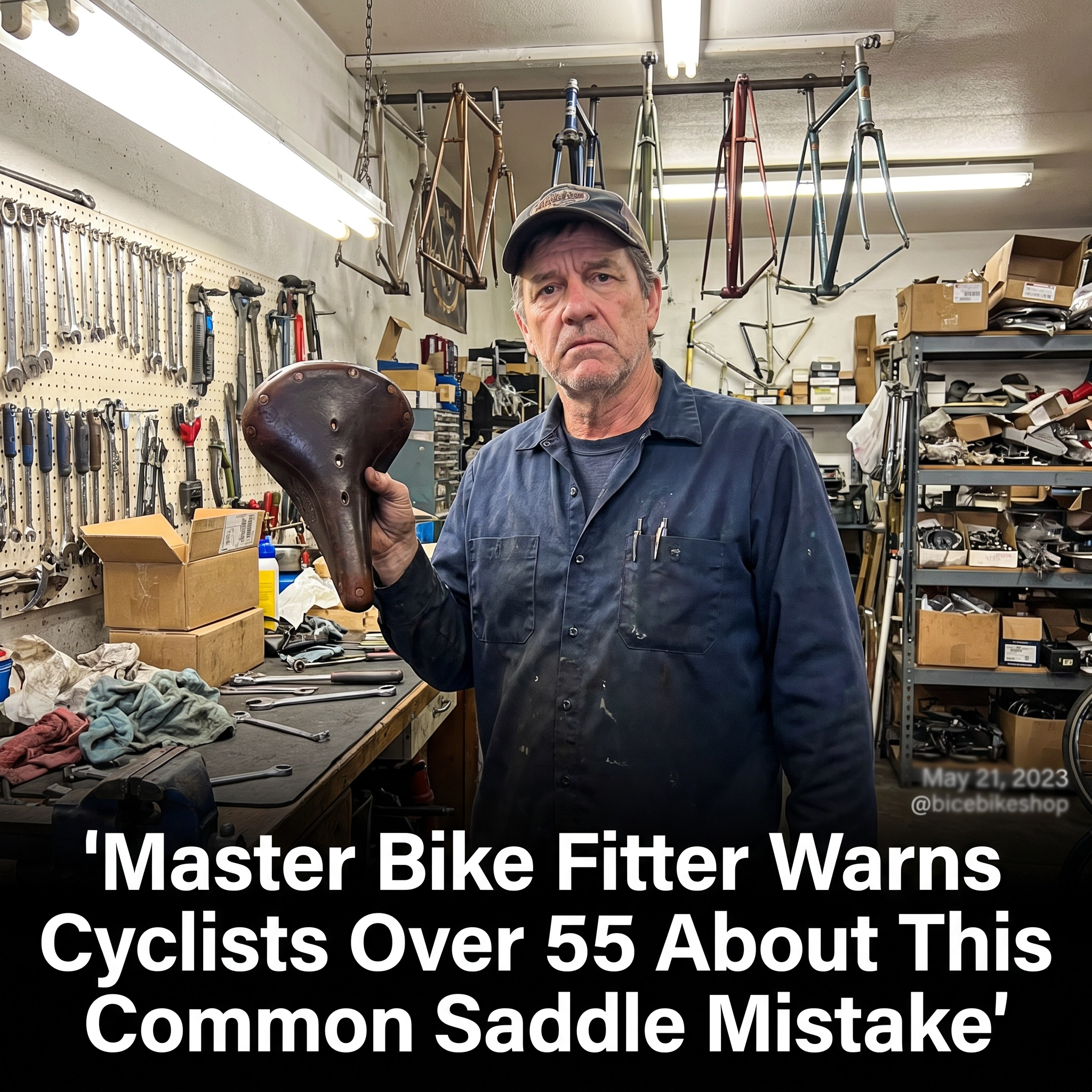 James Harmon - Bike Fitter Facebook ad: The Saddle Mistake Men Over 55 Make.