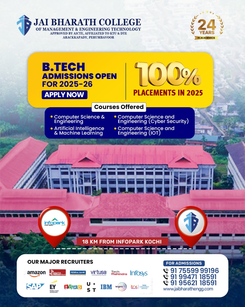 Jai Bharath College of Management and Engineering Technology - Jbcmet Facebook ad from Aug 6, 2025
