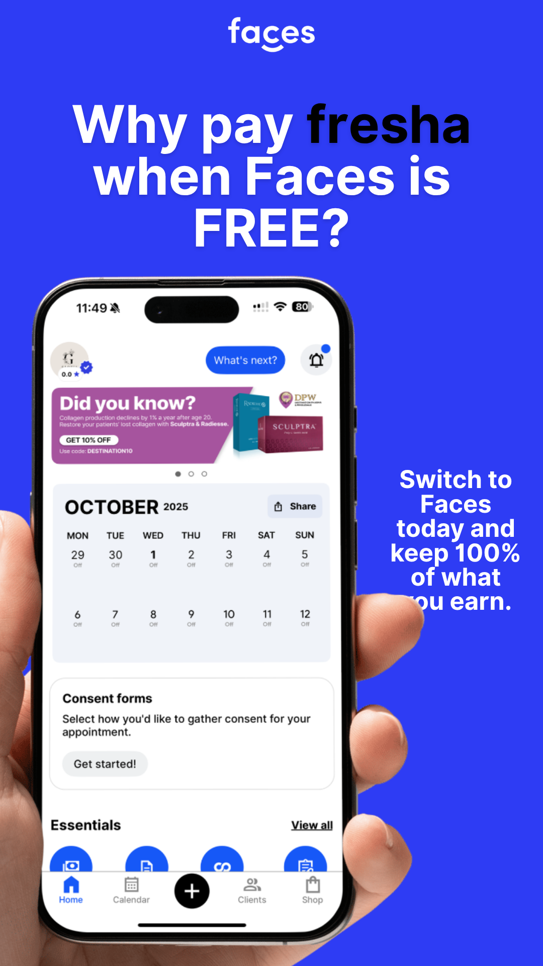 Faces Facebook ad from Dec 19, 2025