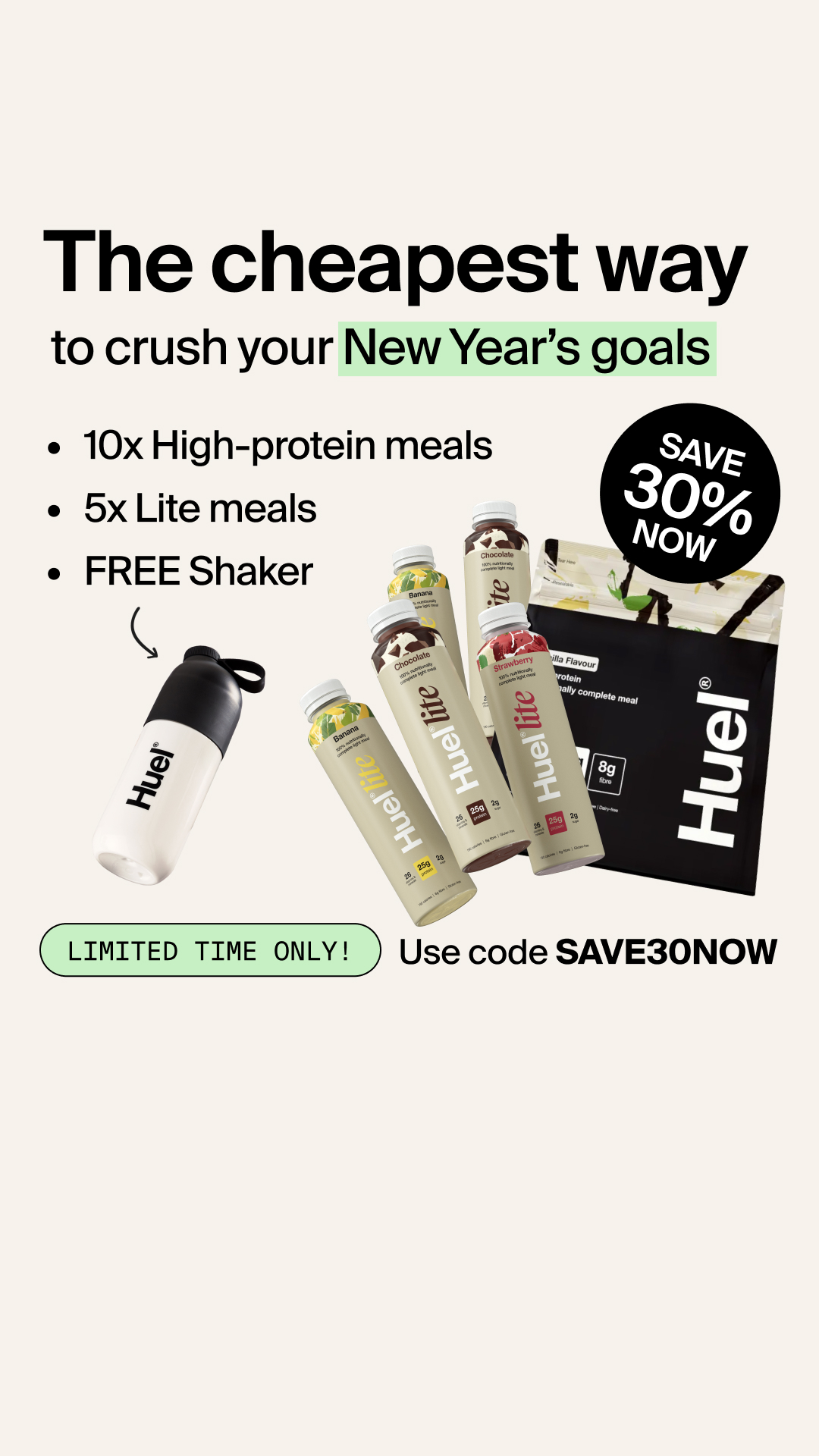 Huel Facebook ad