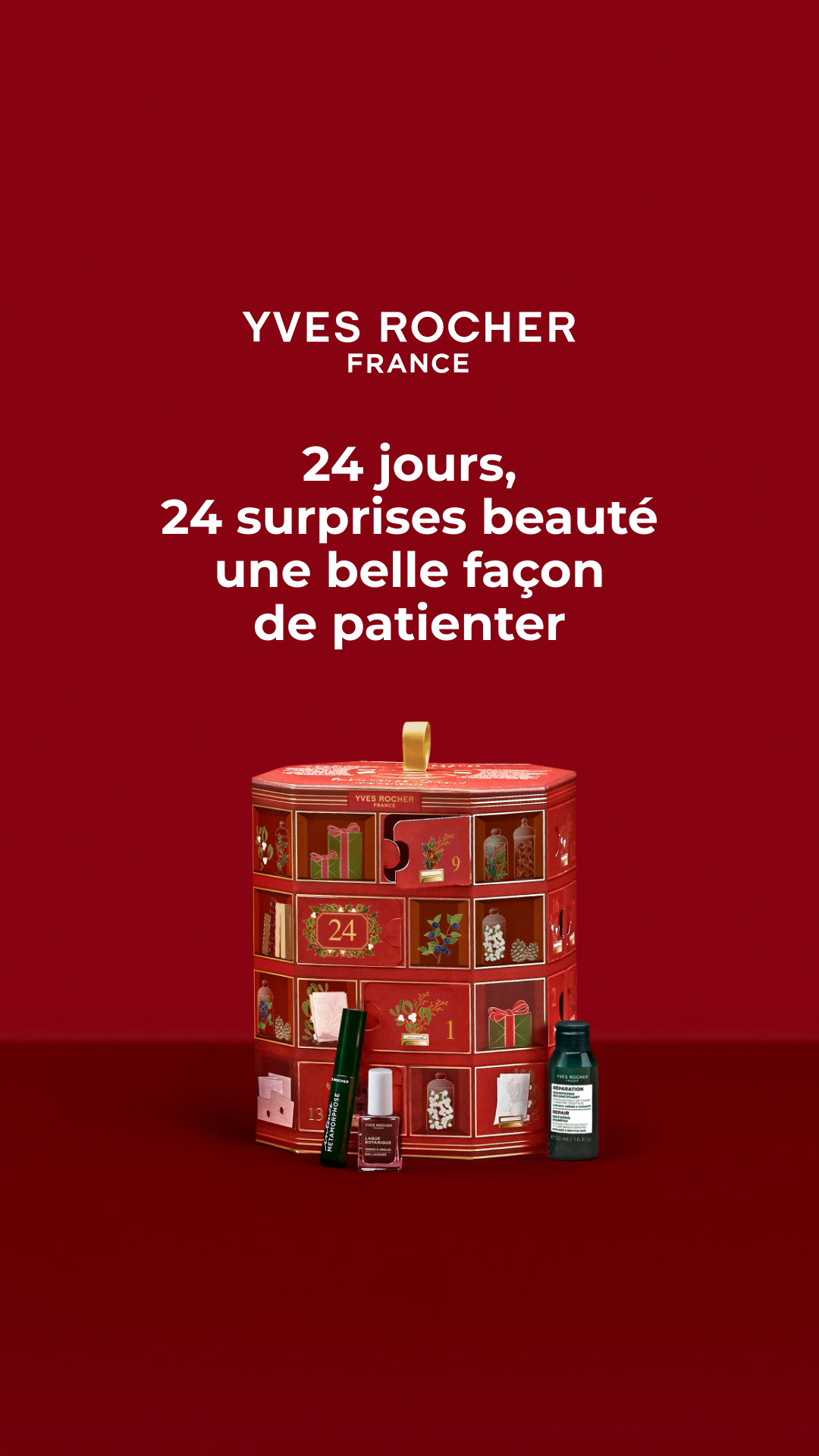 Yves Rocher Belgium Facebook ad: Calendrier de l'Avent