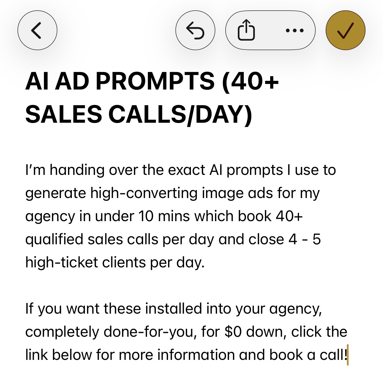 Kai Bax Facebook ad