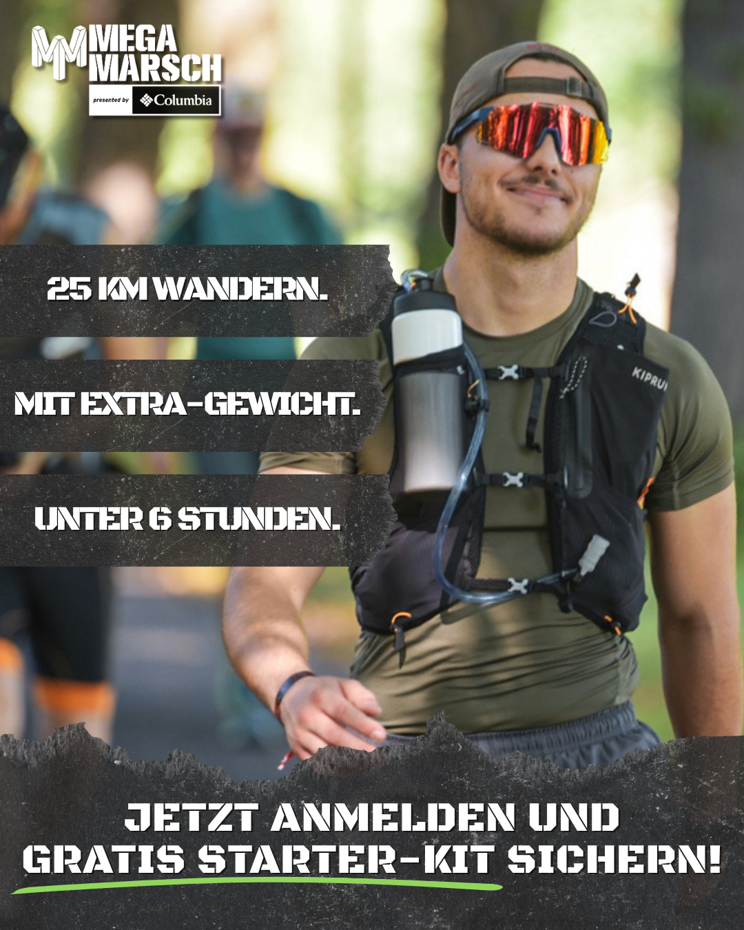 Megamarsch Facebook ad: Die erste MegaRuck Challenge Deutschlands!