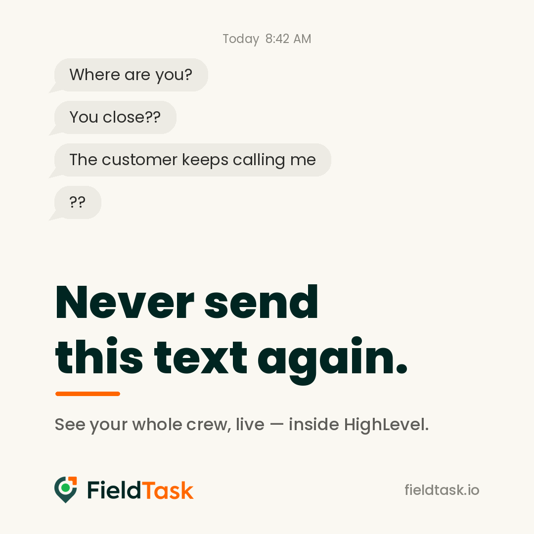 FieldTask - GHL Field Service App Facebook ad