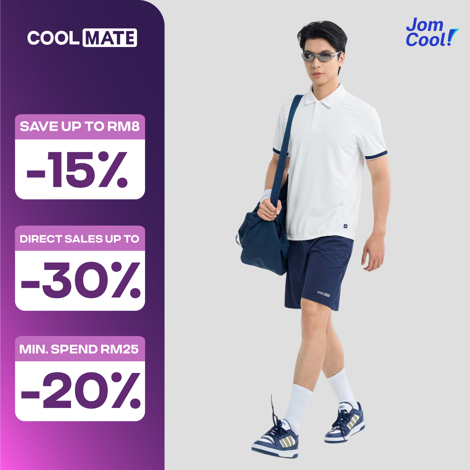 Coolmate Malaysia Facebook ad: SALE UP TO 30% OFF