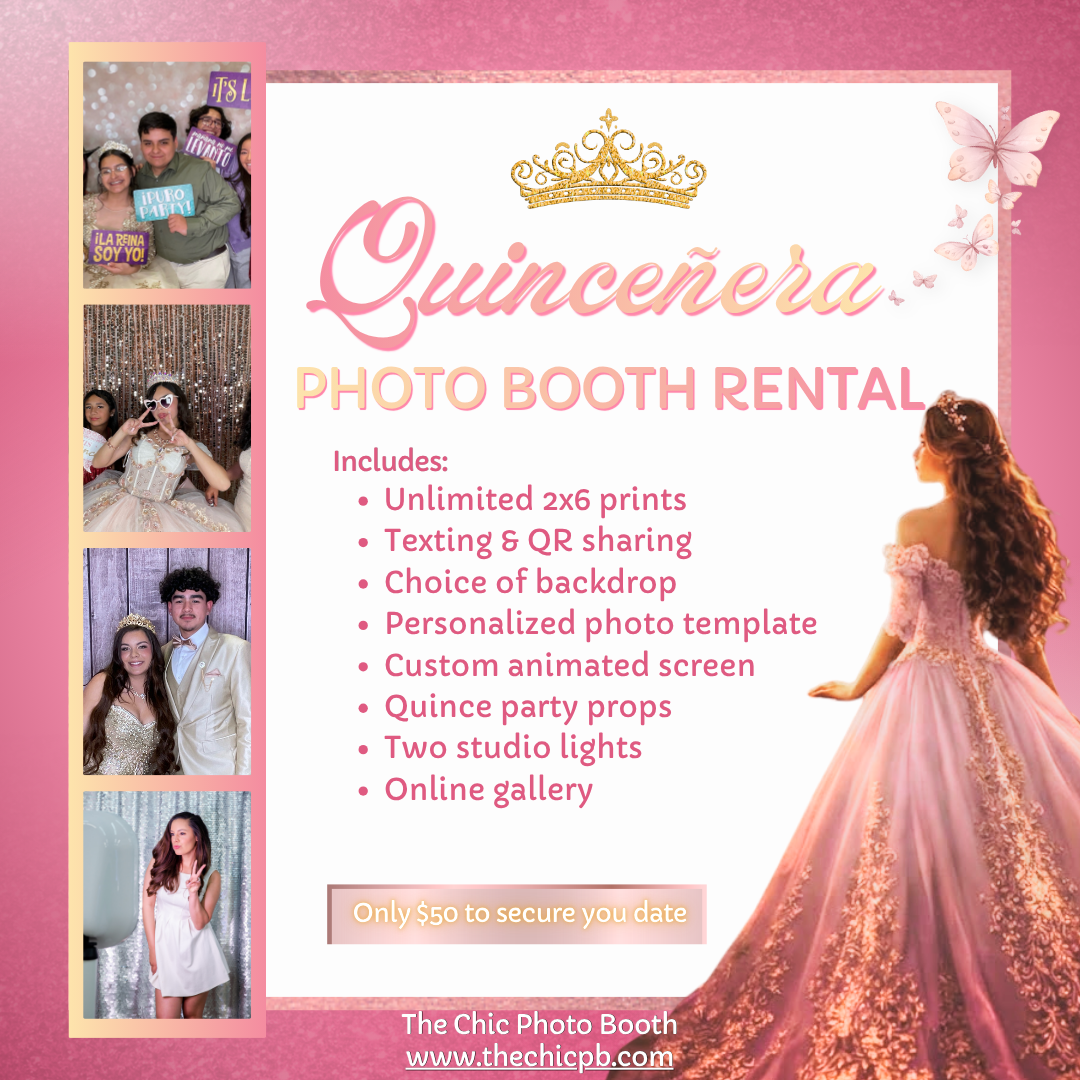 The Chic Photo Booth Facebook ad: Your Magical Photo Booth Rental