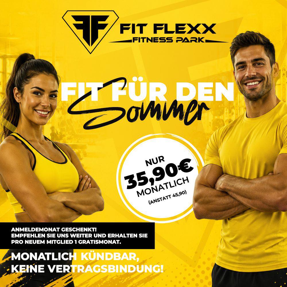 Fit Flexx Fitness Park Nordkirchen Facebook ad: Monatlich All inclusive für nur 35,90€*(anstatt 45,90€)