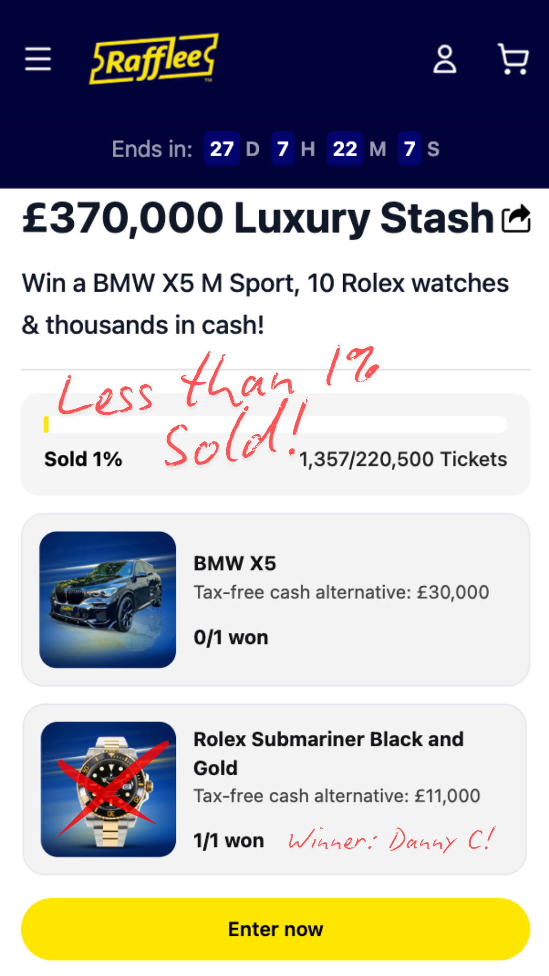 Rafflee Facebook ad