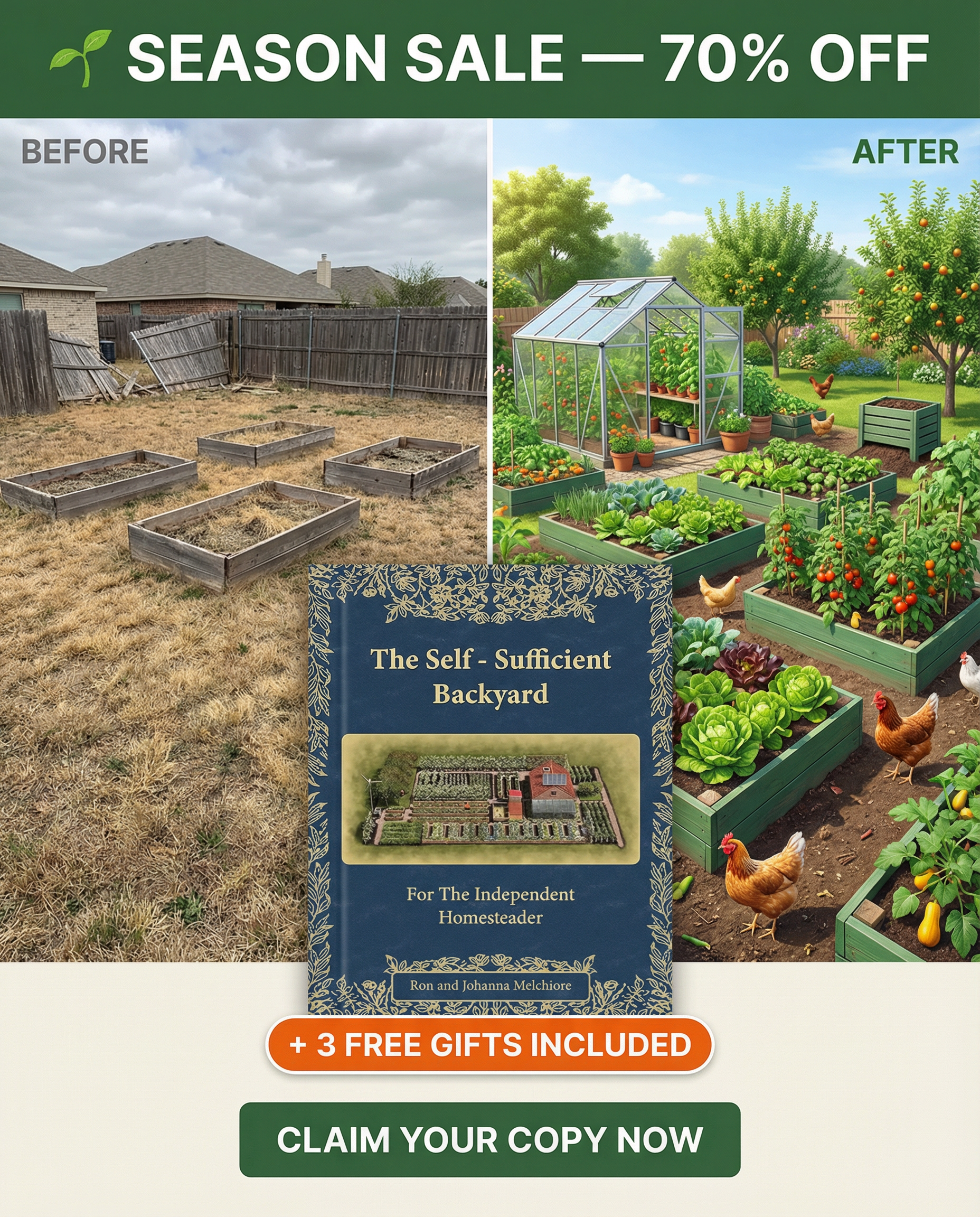 Self-Sufficient Backyard - by Ron and Johanna Facebook ad