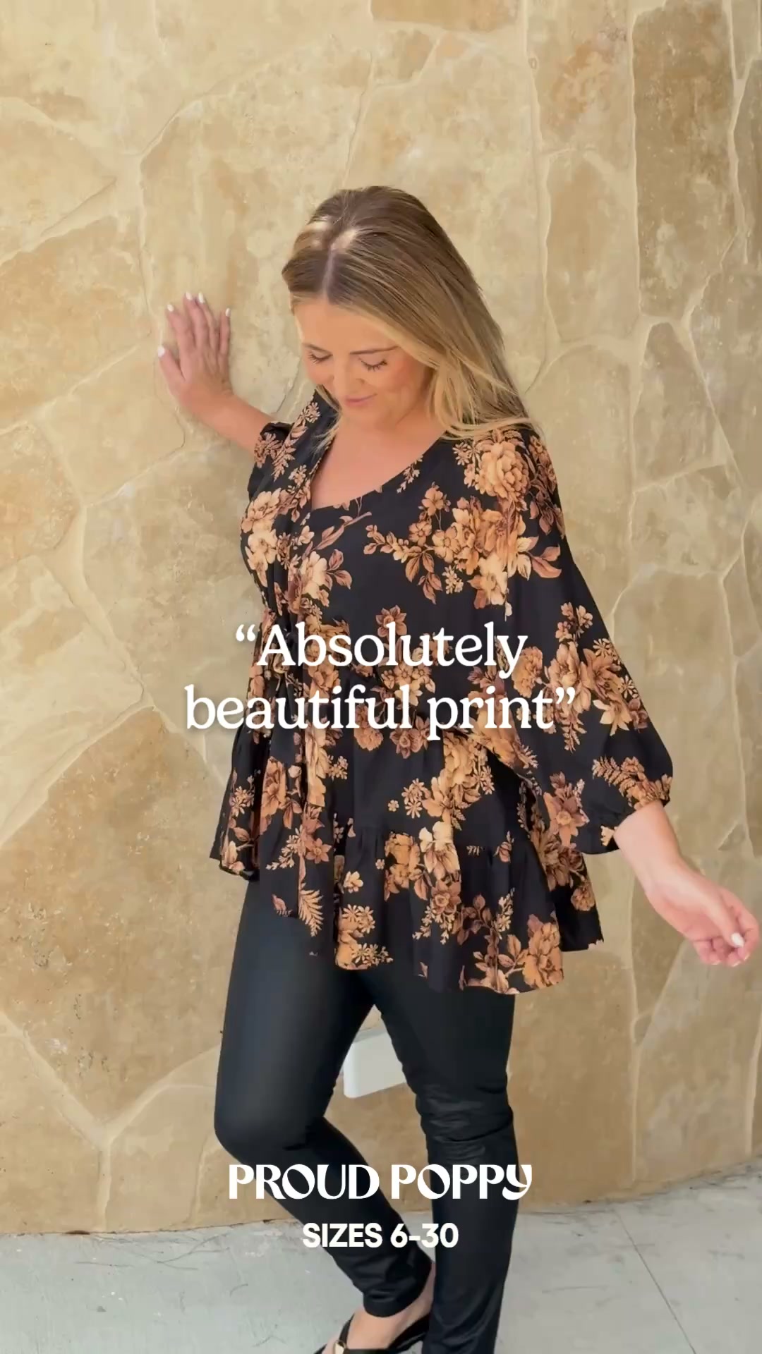 Proud Poppy Clothing Facebook ad: Meet Moonlit Floral