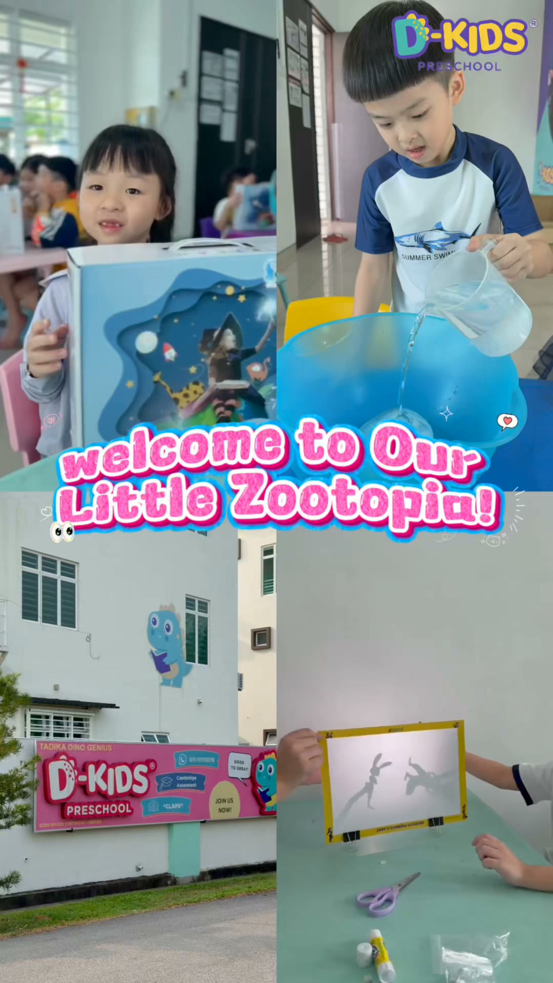 D-Kids Batu Pahat Preschool Bukit Pasir Facebook ad: Welcome to our little Zootopia!