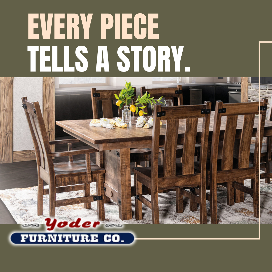 Yoder Furniture Co. Facebook ad: At Yoder Furniture & Country Home Furnishings, 𝘦𝘷𝘦𝘳𝘺…