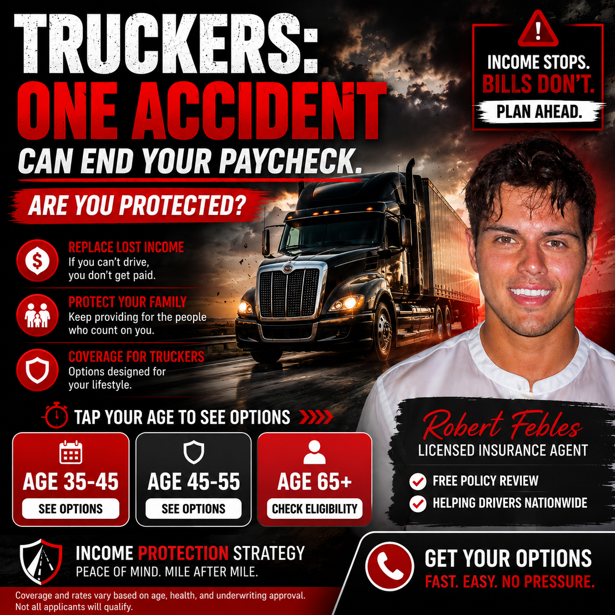American Trucker Association Facebook ad: Plans Start at $2/Day