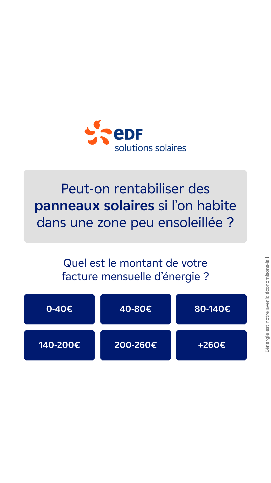 Mes offres EDF solutions solaires Facebook ad