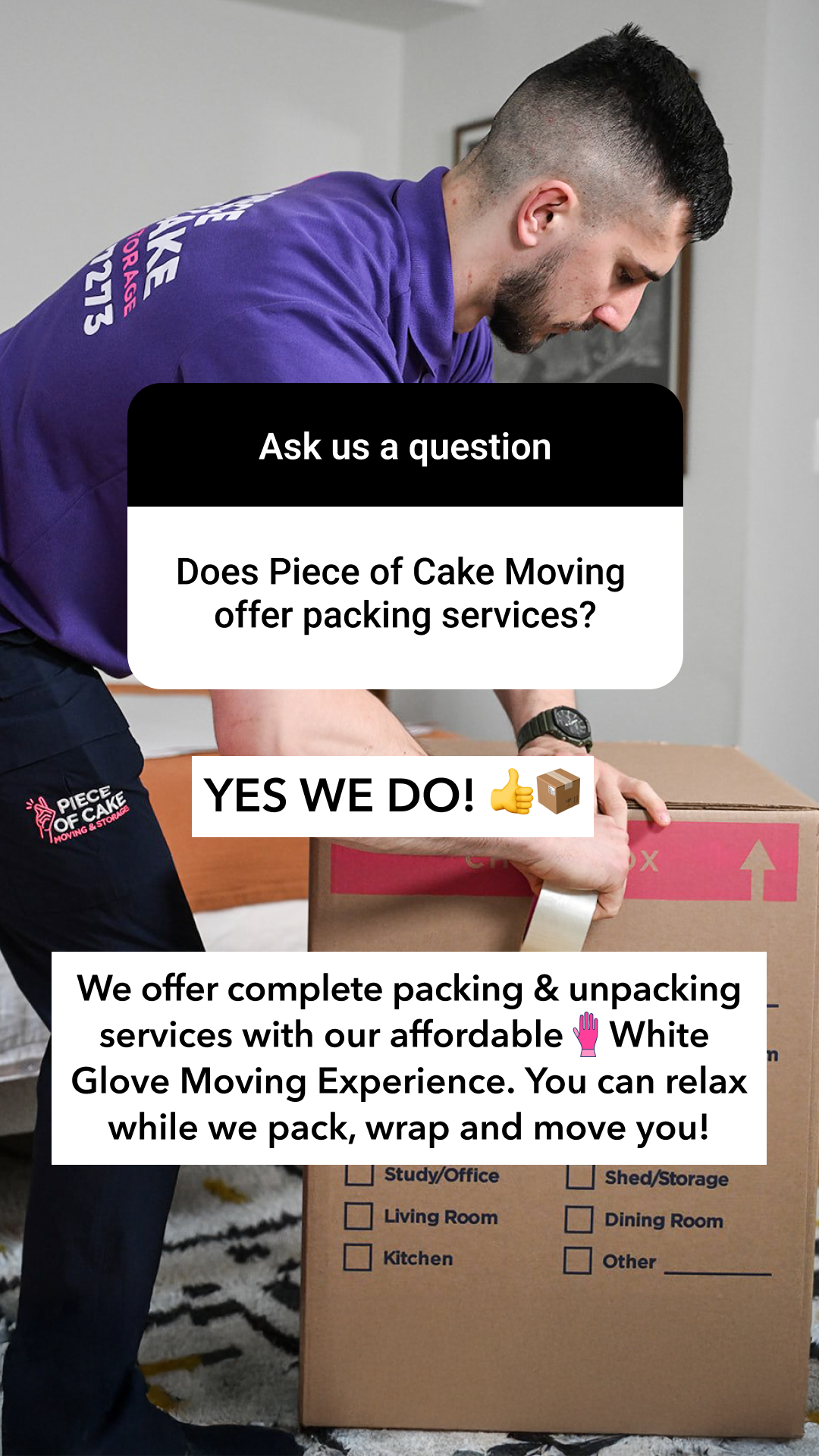 Piece of Cake Moving & Storage Facebook ad