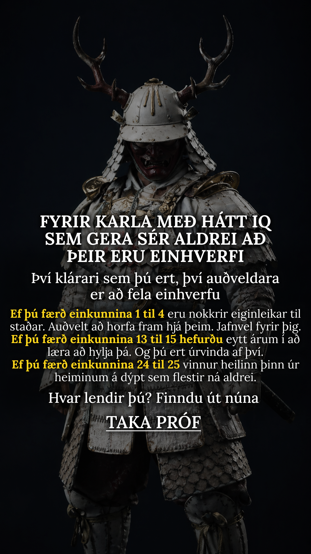 International Brain Test Facebook ad
