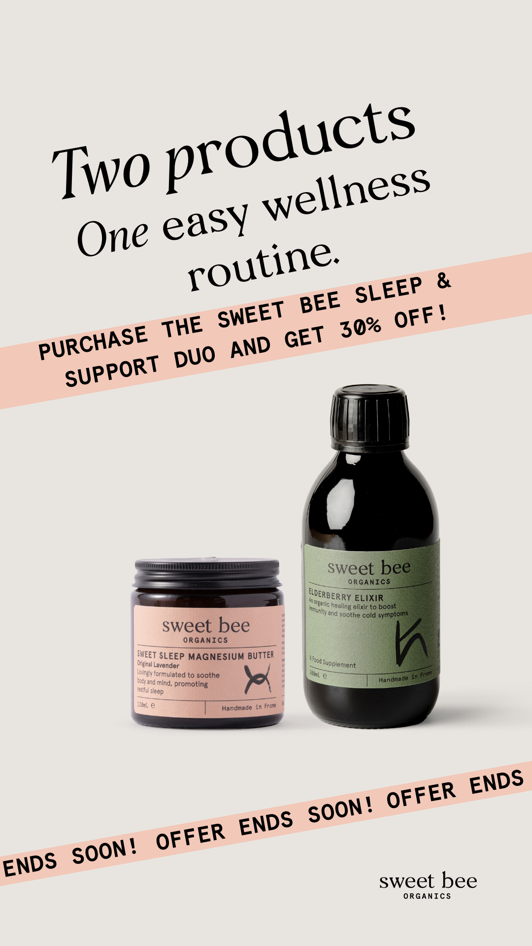 Sweet Bee Organics Facebook ad