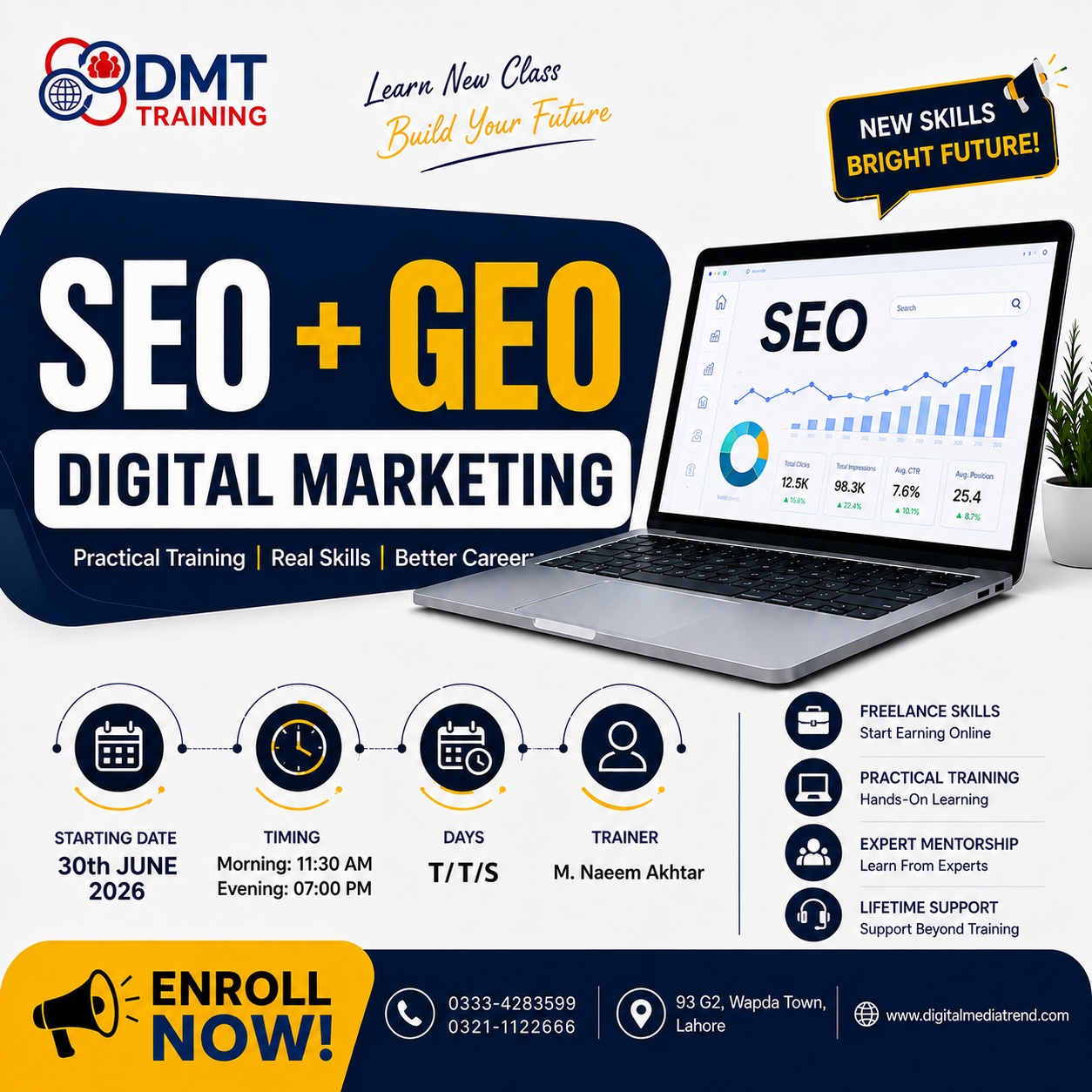 DMT, Digital Marketing Services & Training, Lahore Facebook ad