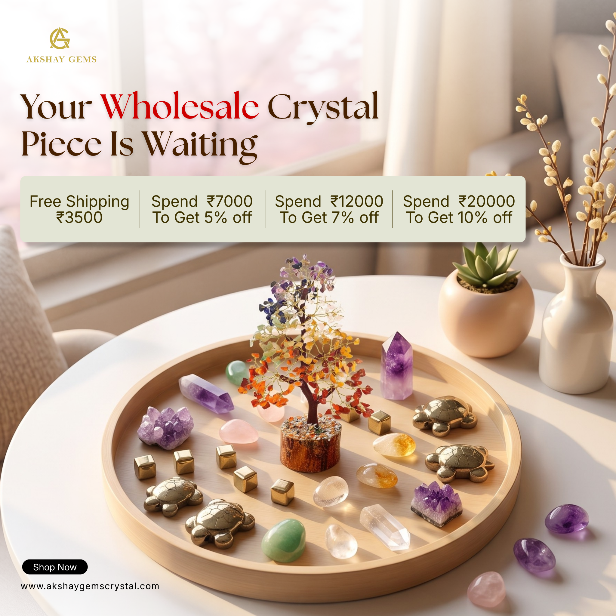Akshay Gems Crystal Facebook ad