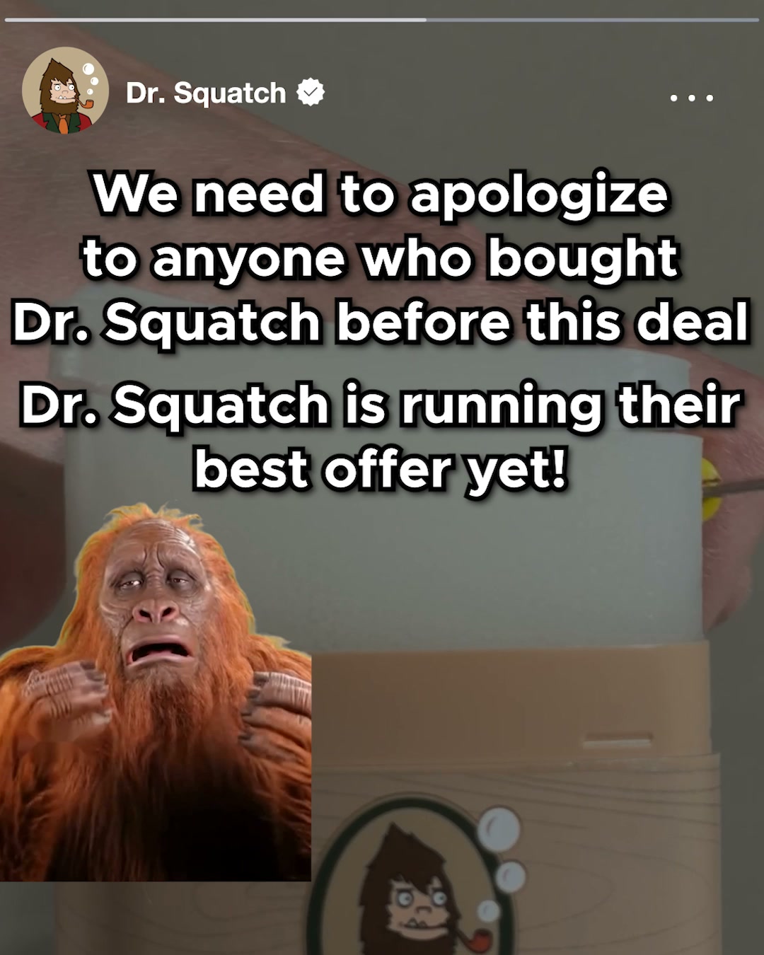 Dr. Squatch Facebook ad: 3 FREE gifts from Dr. Squatch? Don’t mind if we do