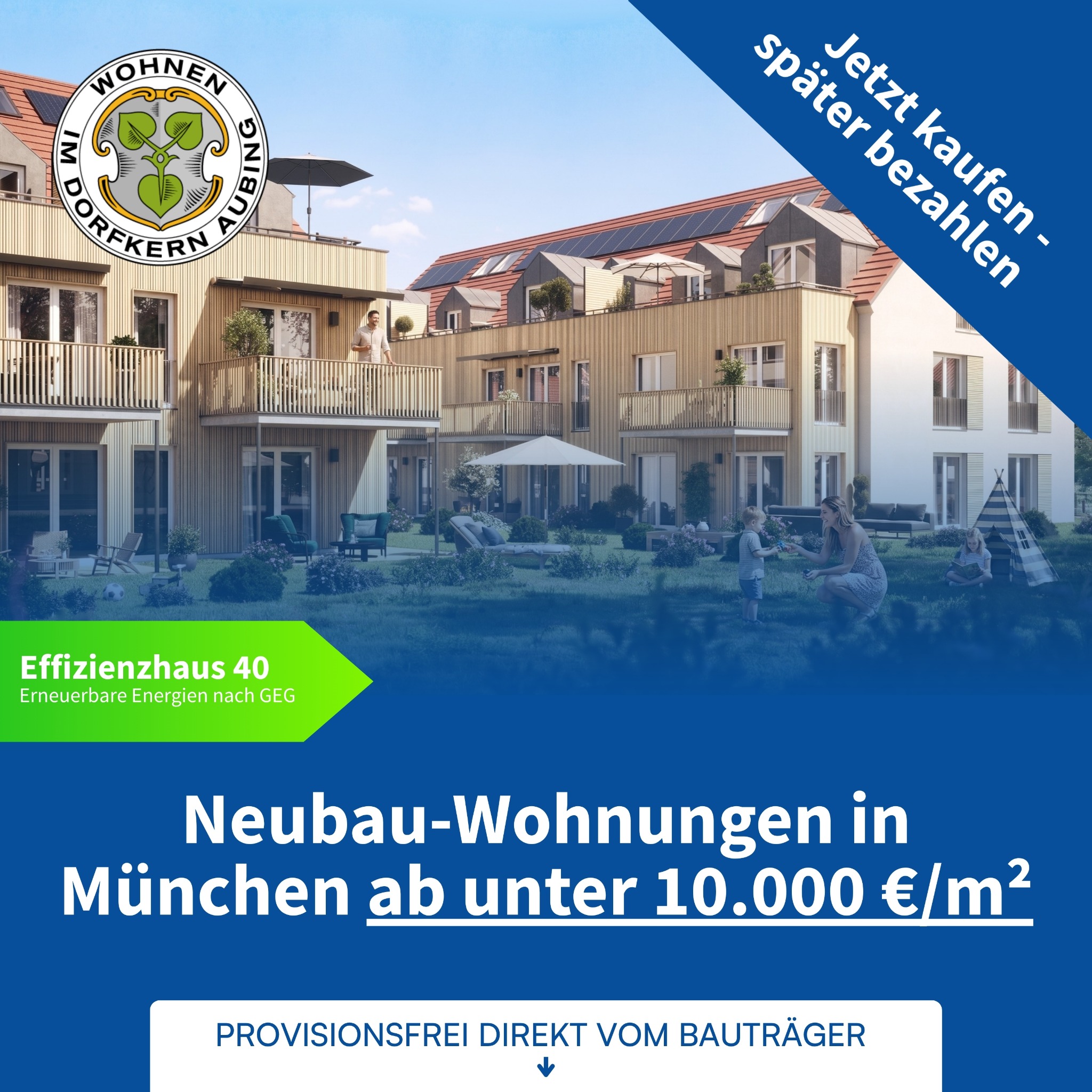 E.Hönninger Facebook ad: Neubau in München für teilweise unter 10.000 €/m²?