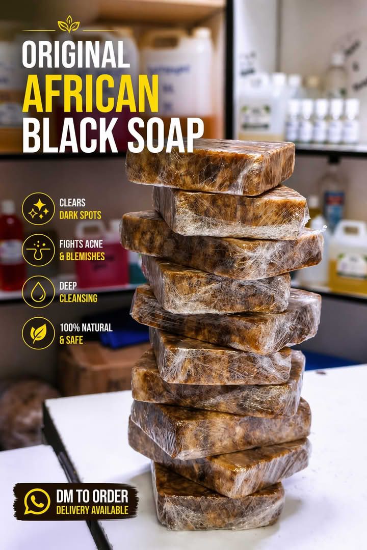Winnie Facebook ad: Black soap is a natural cleanser that gently…