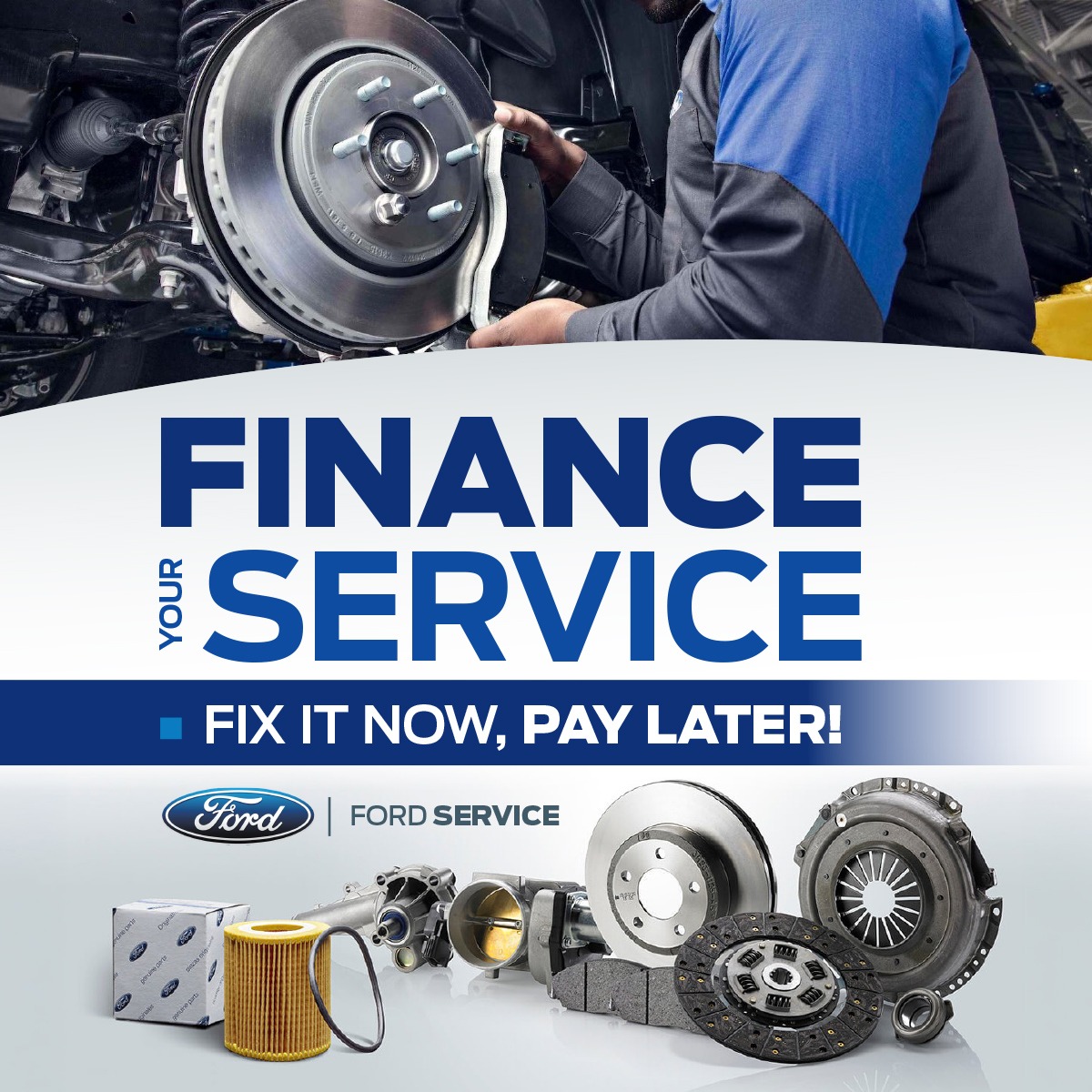 Waterloo Ford Facebook ad: Fix Now Pay Later Service