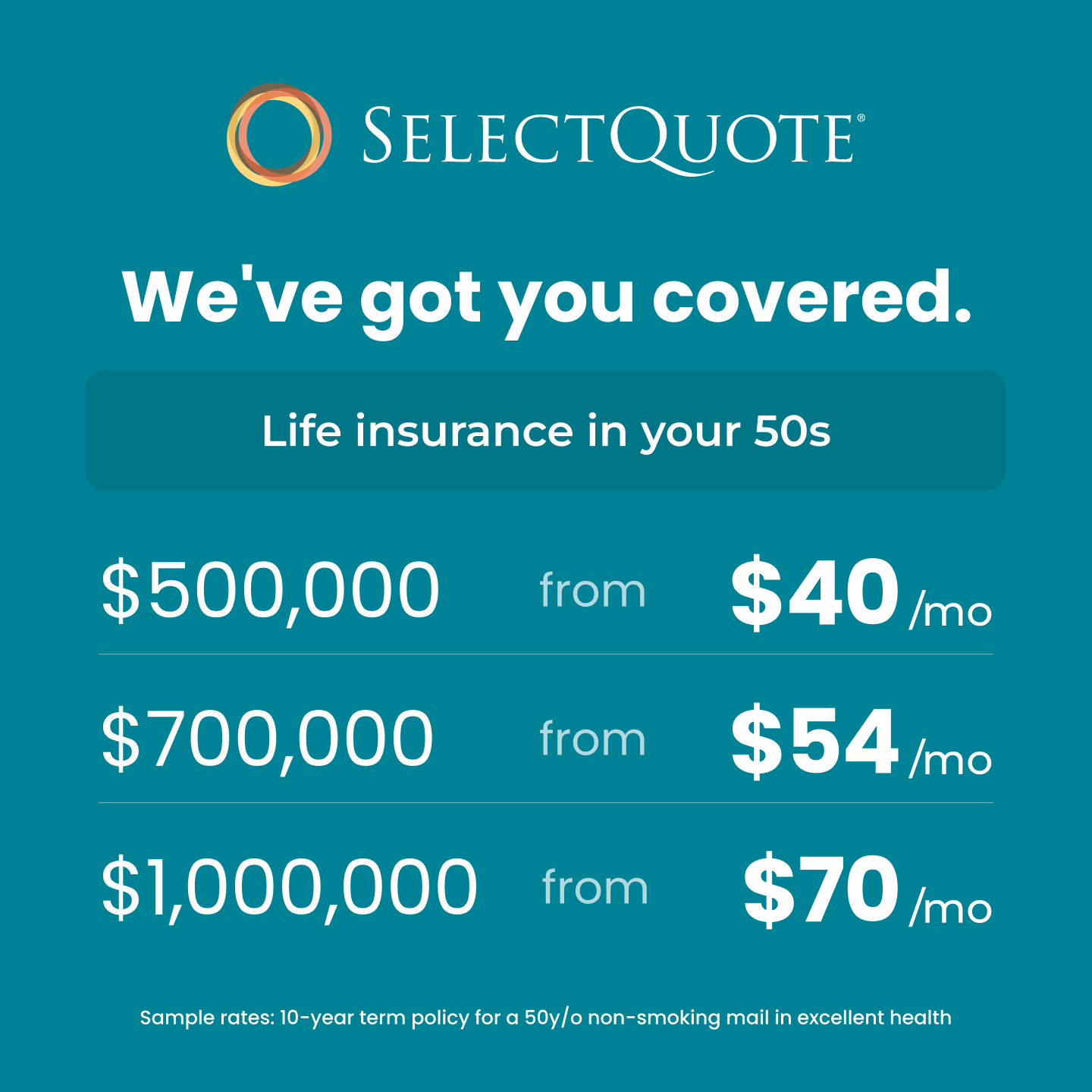 SelectQuote Insurance Services Facebook ad