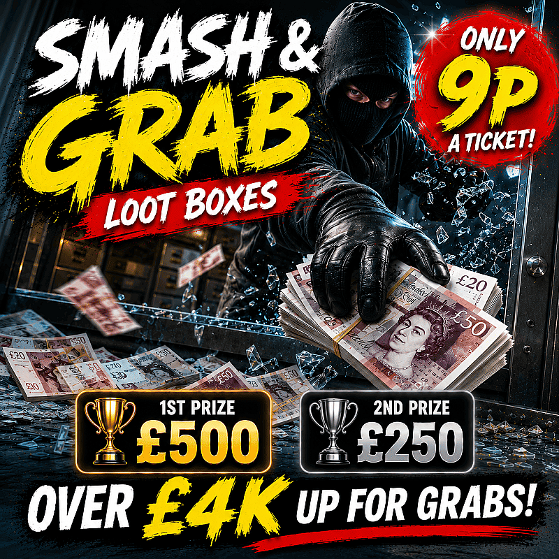 Toybox Competitions Facebook ad: Just 9p a go £4,350 PRIZE POT