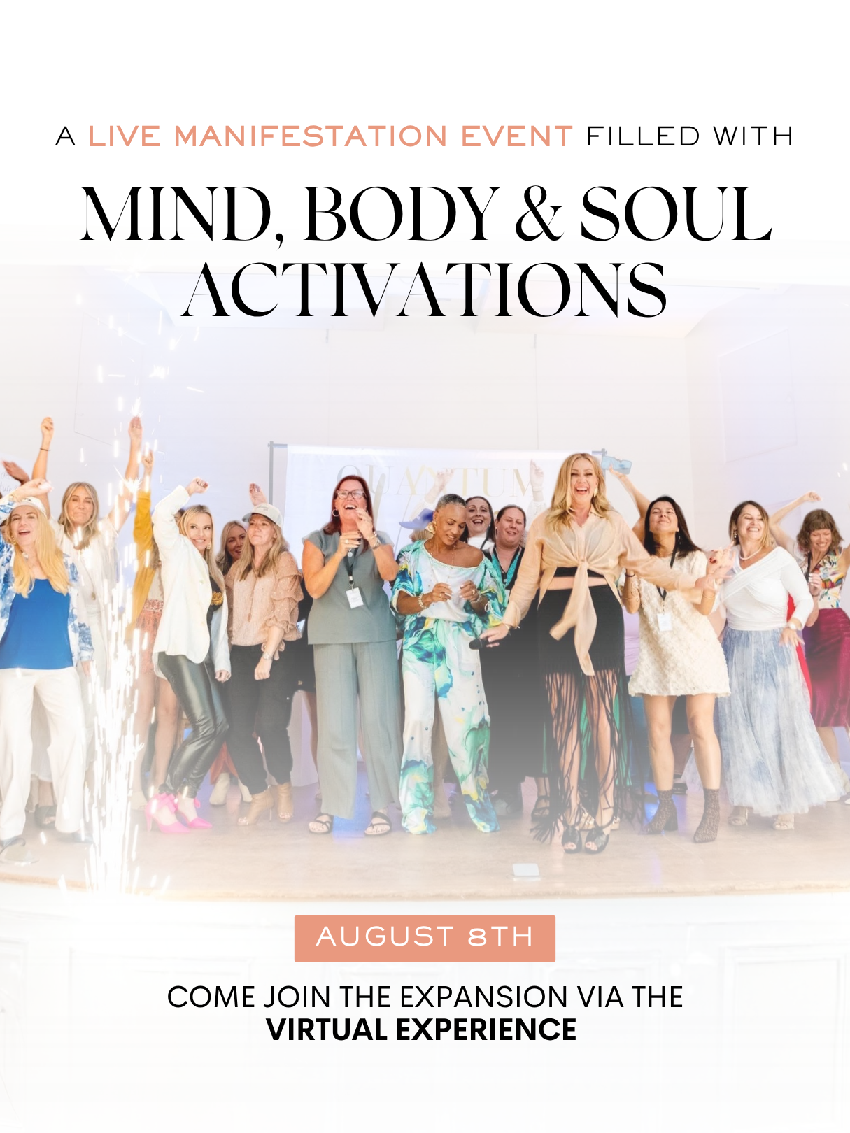 Suzanne Adams Facebook ad: Join the Live Guided Experience on 8/8